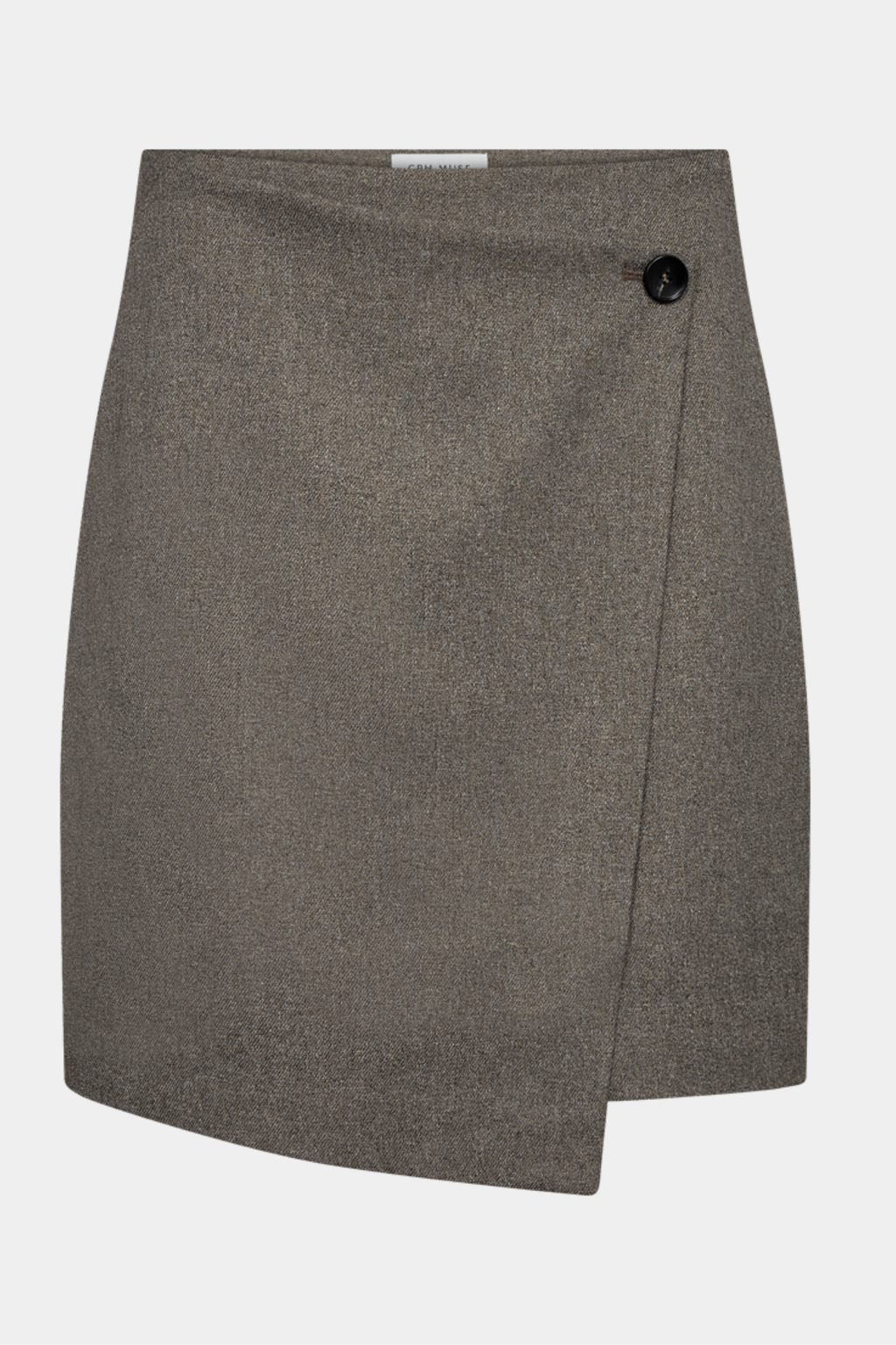 Nederdel, skirt, wrap, slåom, knap, melange, brun, Fin, smuk, elegant, klassisk, staple, feminin, pæn, rå, cool, sej, unik, musthave, hverdag, fest, kvinde, dame, woman
