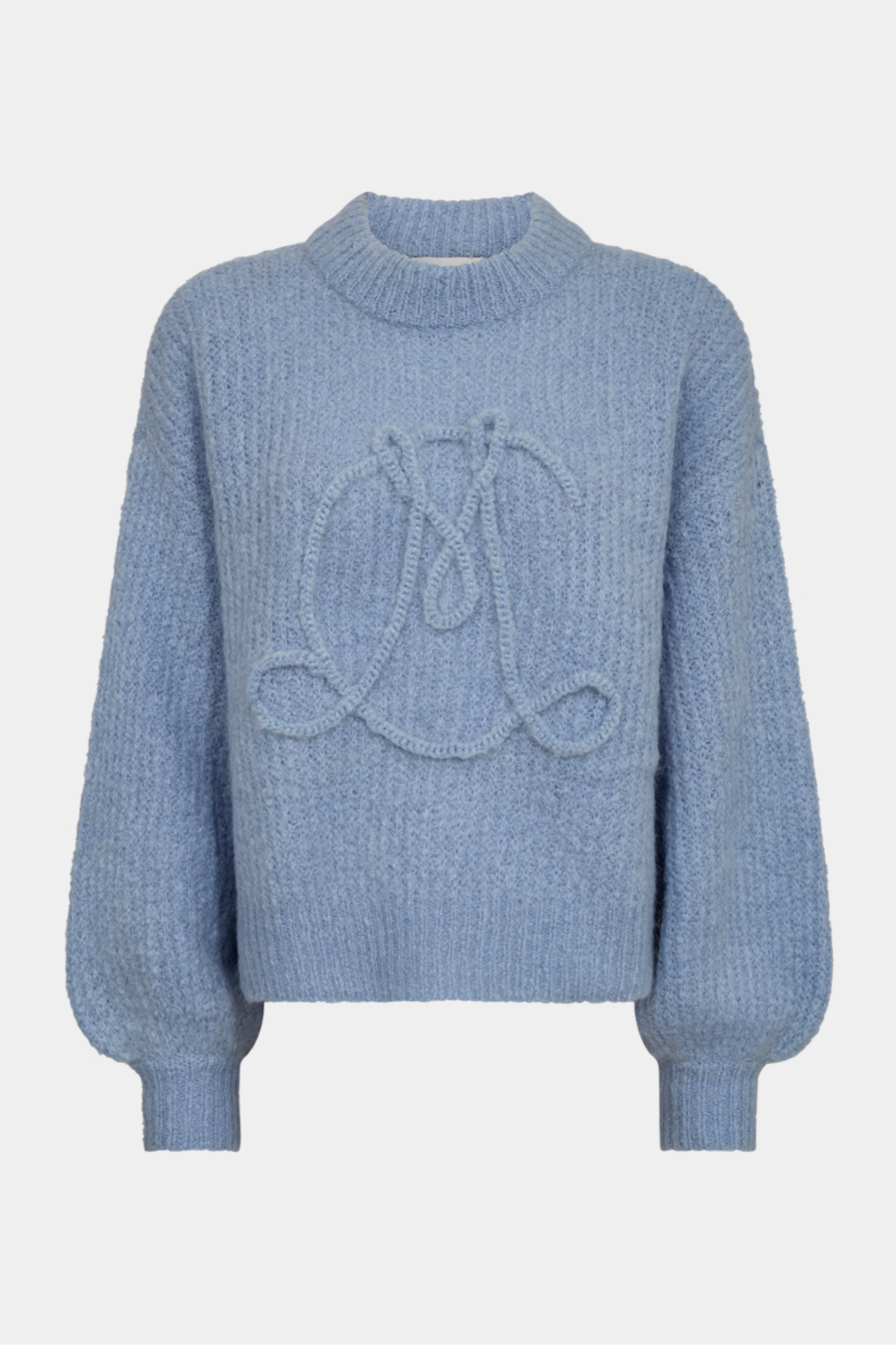 strik, pullover, trøjer, logo, blå, varm, Fin, smuk, elegant, klassisk, staple, feminin, pæn, rå, cool, sej, unik, musthave, hverdag, fest, kvinde, dame, woman
