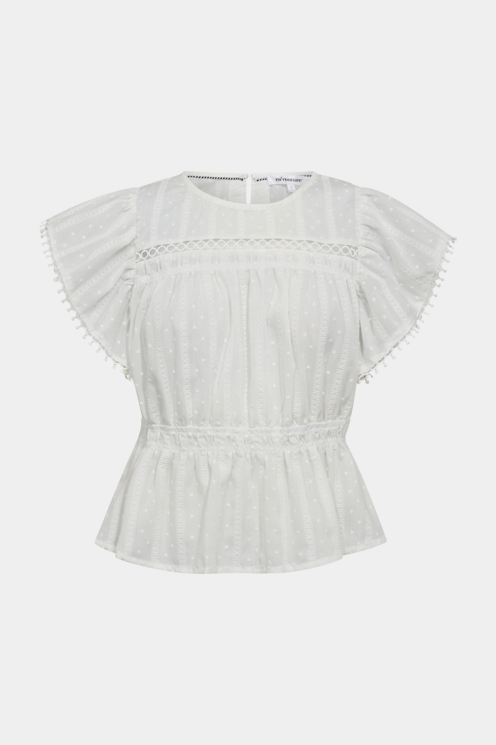 top, tee, t-shirt, hvid, white, prikker, flæser, blonde, Fin, smuk, elegant, klassisk, feminin, pæn, rå, cool, sej, unik, musthave, hverdag, fest
