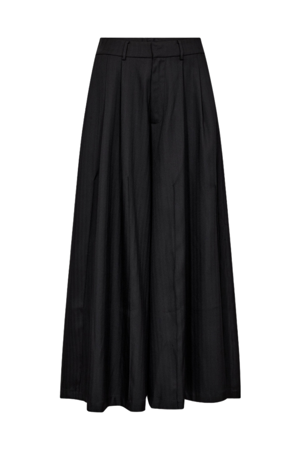 nederdel, buks, vidde, bredde, fald, sort, melange, bæltestropper, Fin, smuk, elegant, klassisk, staple, feminin, pæn, rå, cool, sej, unik, musthave, hverdag, fest, kvinde, dame, woman
