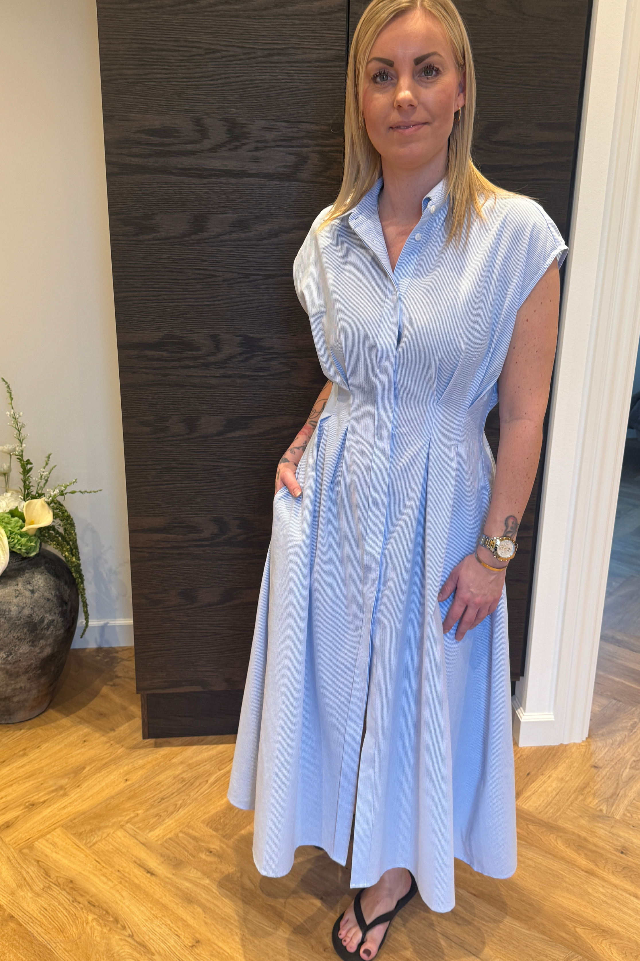 Jamie crisp summer shirting dress