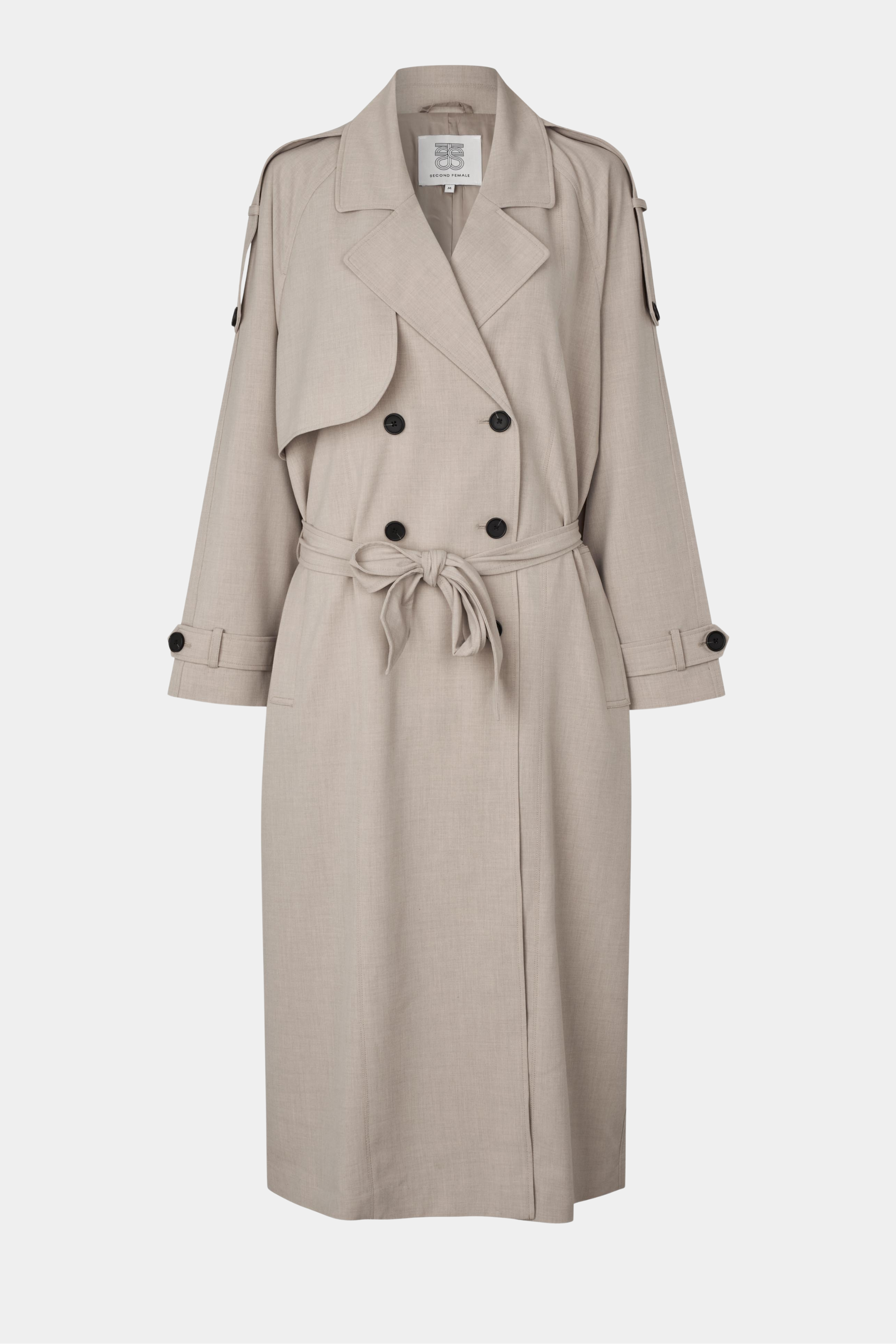jakke, frakke, trenchcoat, lang, beige, knapper, bindebånd, forår, Fin, smuk, elegant, klassisk, staple, feminin, pæn, rå, cool, sej, unik, musthave, hverdag, fest, kvinde, dame, woman
