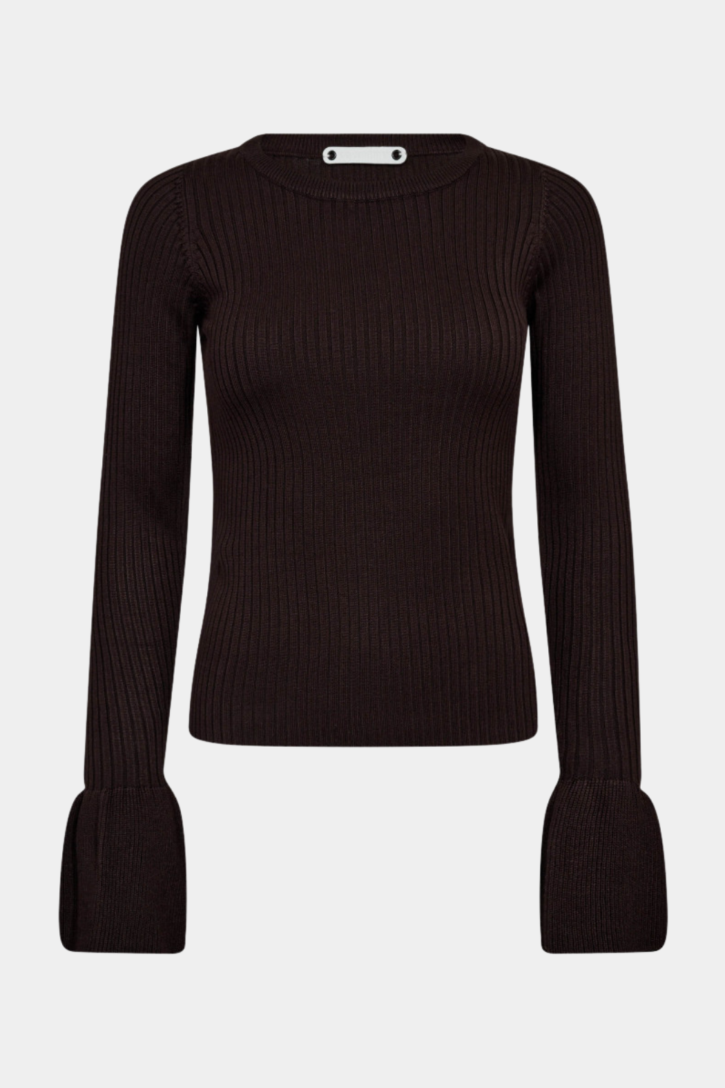 strik, knit, rib, brun, brown, tætsiddende, Fin, smuk, elegant, klassisk, staple, feminin, pæn, rå, cool, sej, unik, musthave, hverdag, fest, kvinde, dame, woman
