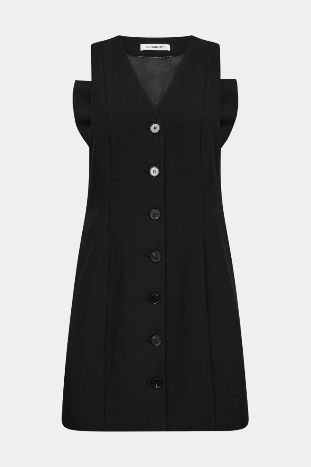 kjole, dress, knapper, sort, black, sløjfe, bow, Fin, smuk, elegant, klassisk, feminin, pæn, rå, cool, sej, unik, musthave, hverdag, fest 