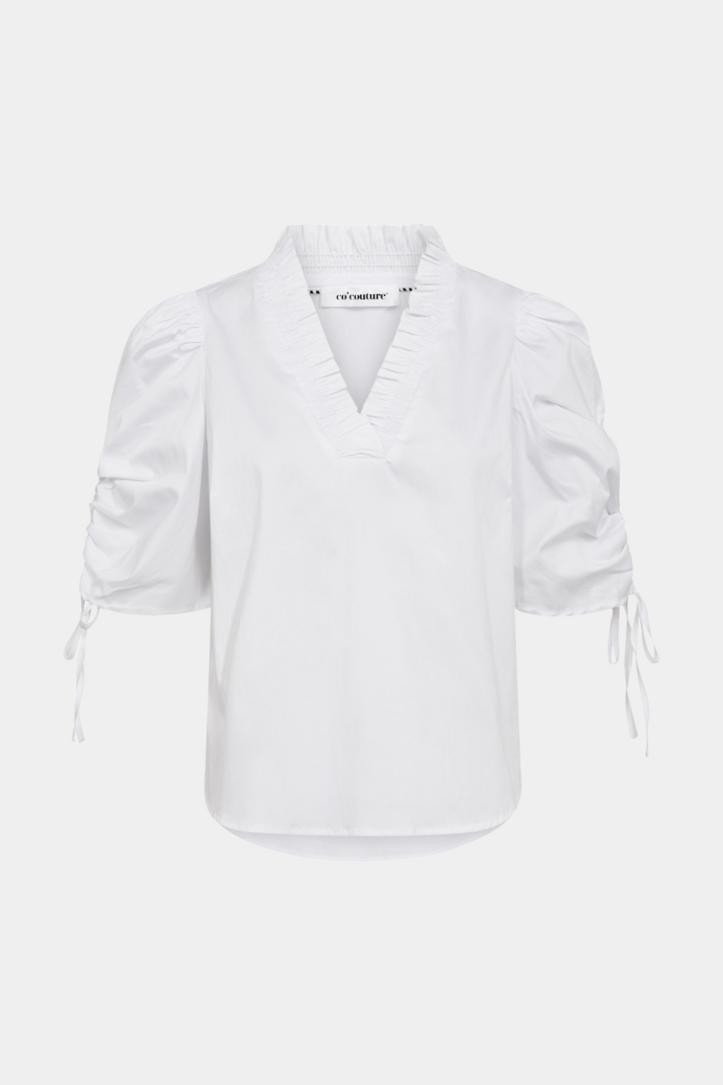 top, bluse, flæser, frill, rynk, bindebånd, bånd, hvid, Fin, smuk, elegant, klassisk, staple, feminin, pæn, rå, cool, sej, unik, musthave, hverdag, fest, kvinde, dame, woman
