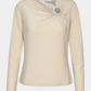 bluse, top, blouse, shirt, langærmet, beige, light, creme, glimmer, glitter, hul, stretch, elastik, tætsiddende, løs, loose, blød, soft, elegant, fin, feminin, hverdag, fest, kvinde, dame, woman