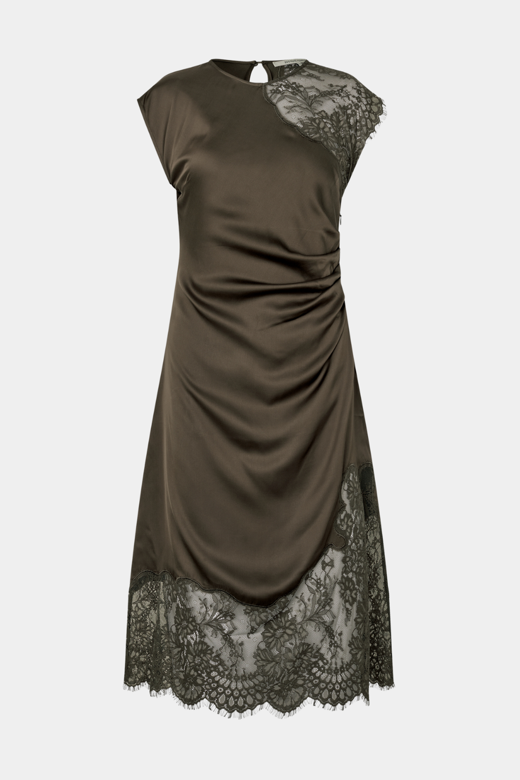 kjole, dress, lang, maxi, maxidress, blank, skinnende, satin, silke, blonde, blonder, lace, brun, brown, mørk, festlig, Fin, smuk, elegant, klassisk, staple, feminin, pæn, rå, cool, sej, unik, musthave, hverdag, fest, kvinde, dame, woman

