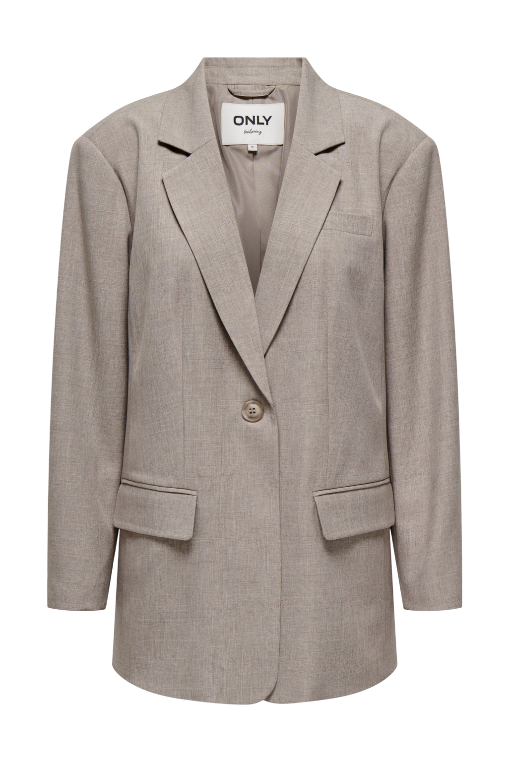Blazer, habit, oversize, boyfriend, beige, melange, Fin, smuk, elegant, klassisk, staple, feminin, pæn, rå, cool, sej, unik, musthave, hverdag, fest, kvinde, dame, woman
