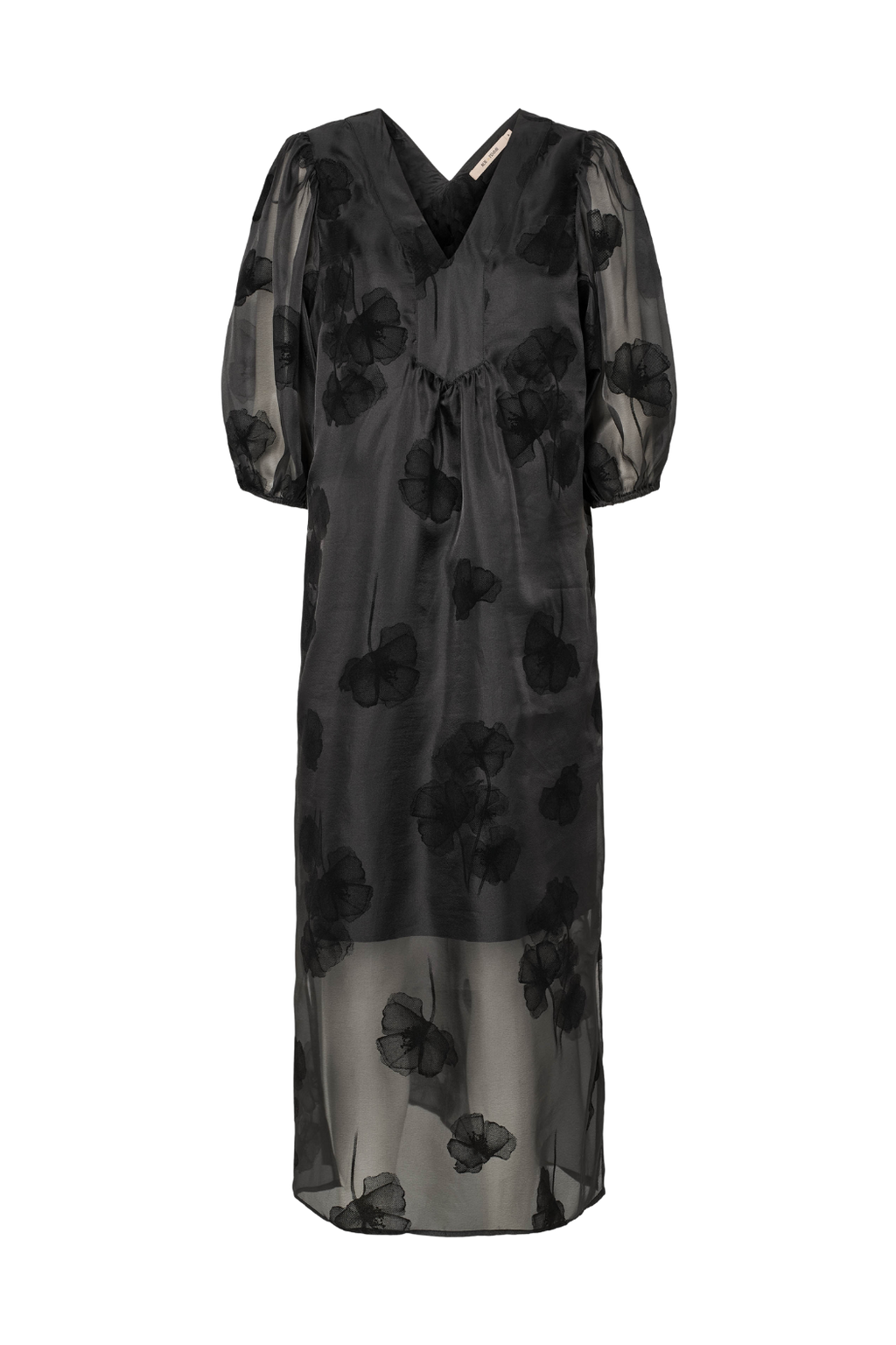 kjole, dress, sort, blomster, transparent, let, Fin, smuk, elegant, klassisk, feminin, pæn, rå, cool, sej, unik, musthave, hverdag, fest 
