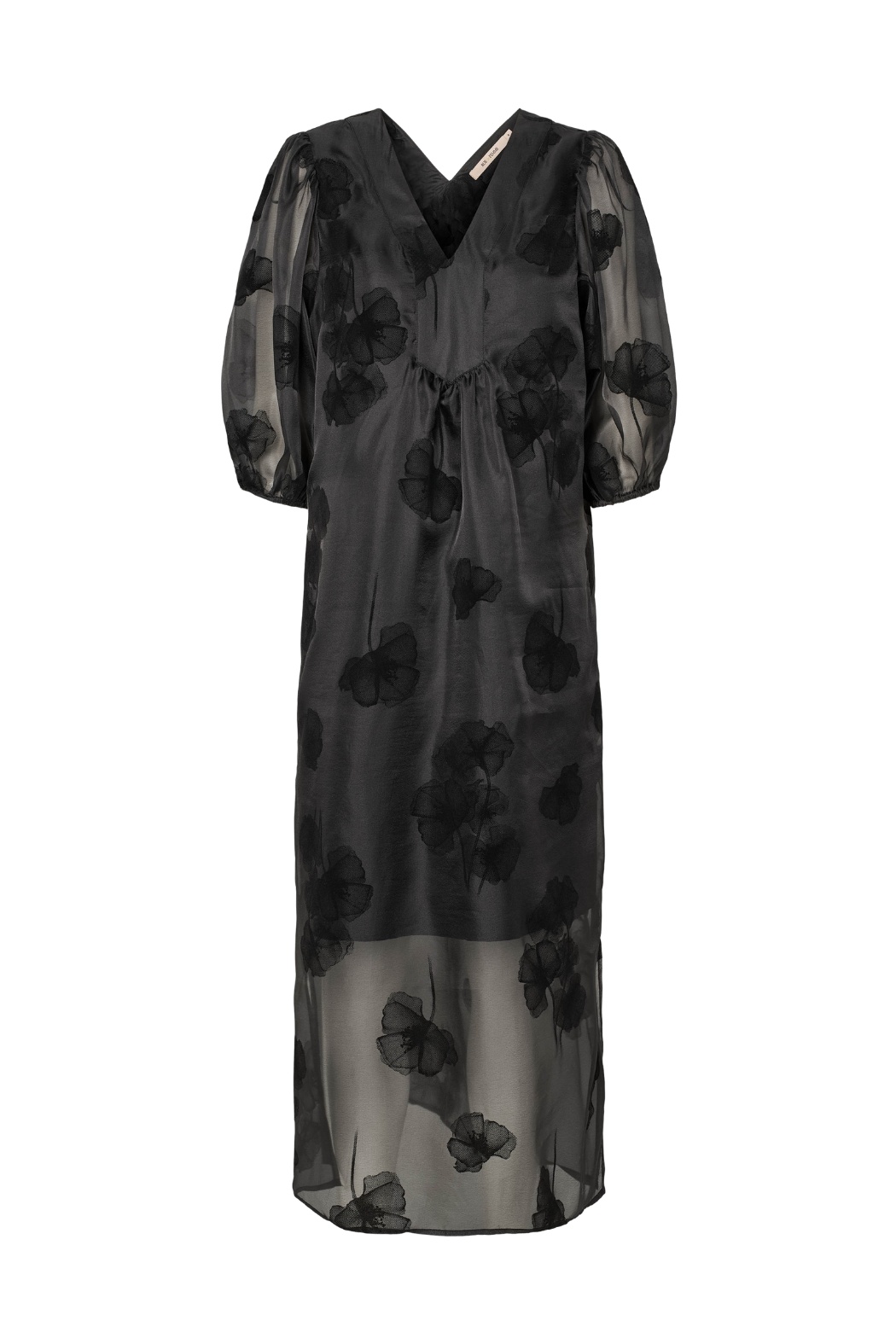 kjole, dress, sort, blomster, transparent, let, Fin, smuk, elegant, klassisk, feminin, pæn, rå, cool, sej, unik, musthave, hverdag, fest 