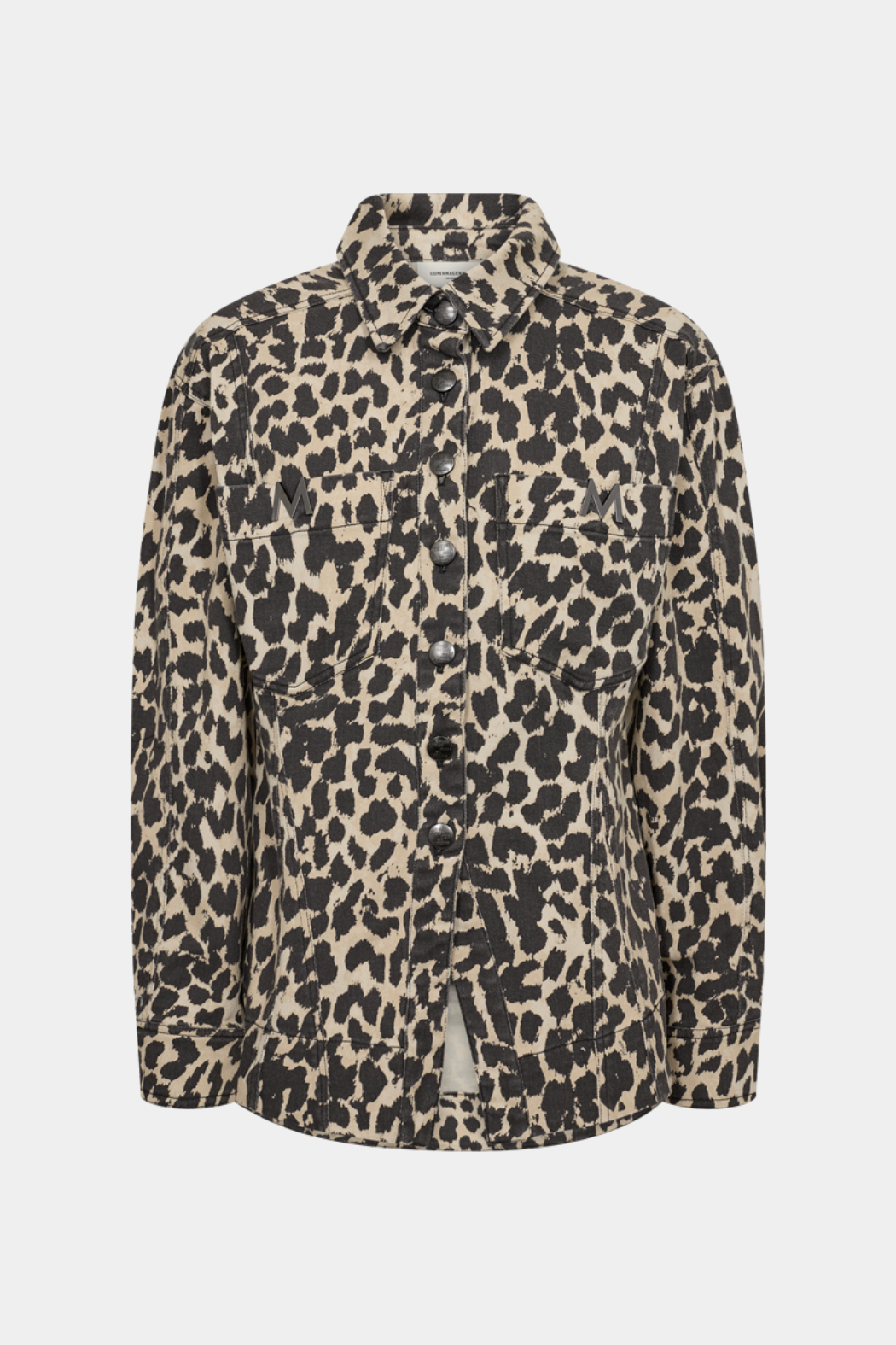 jakke, frakke, overtøj, denim, cowboy, denimjakke, leo, leopard, print, animal, beige, sort, fitted, tætsiddende, fin, smuk, elegant, klassisk, feminin, pæn, rå, cool, sej, unik, musthave, hverdag, fest