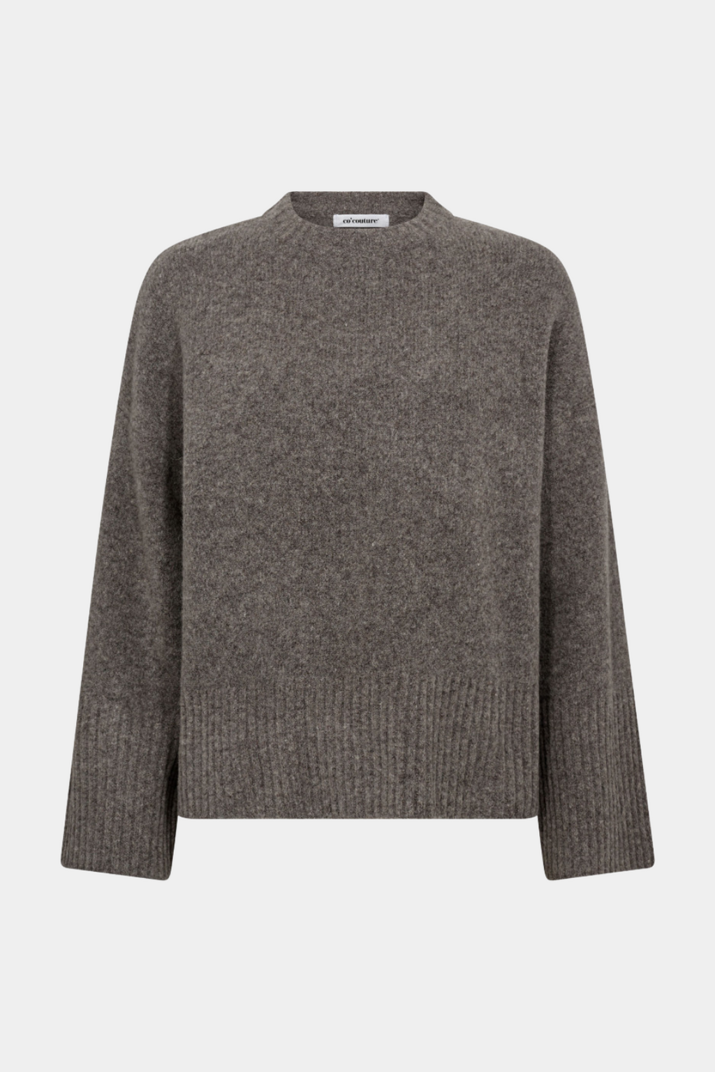 strik, knit, pullover, trøje, brun, brown, melange, blød, varm Fin, smuk, elegant, klassisk, staple, feminin, pæn, rå, cool, sej, unik, musthave, hverdag, fest, kvinde, dame, woman
