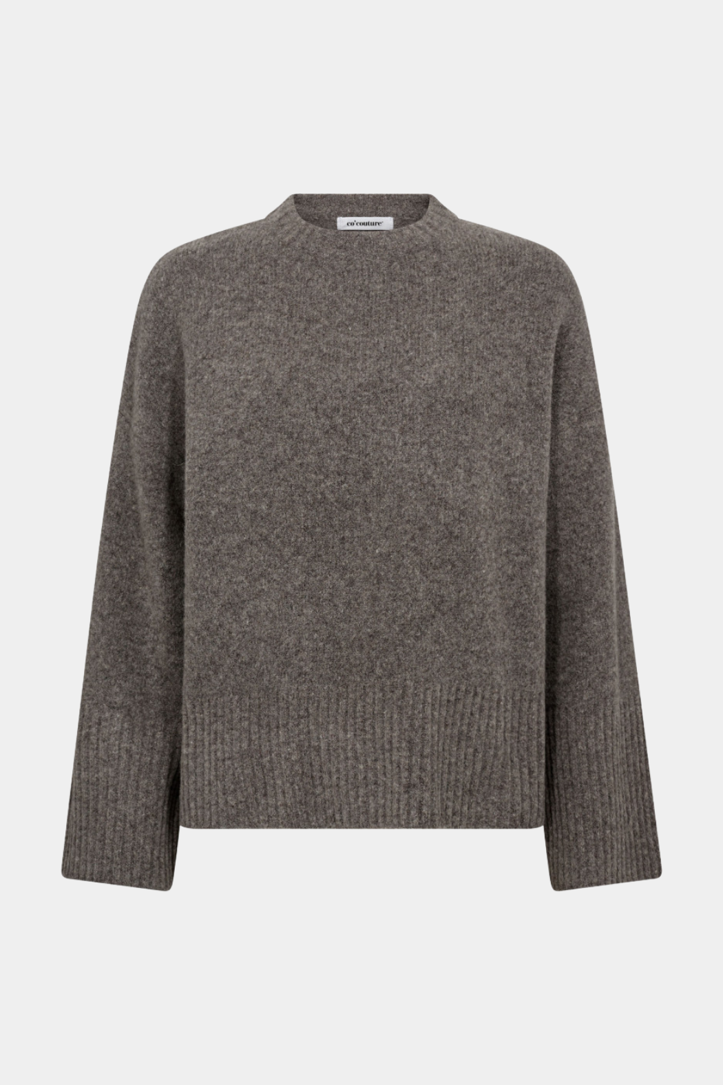 strik, knit, pullover, trøje, brun, brown, melange, blød, varm Fin, smuk, elegant, klassisk, staple, feminin, pæn, rå, cool, sej, unik, musthave, hverdag, fest, kvinde, dame, woman
