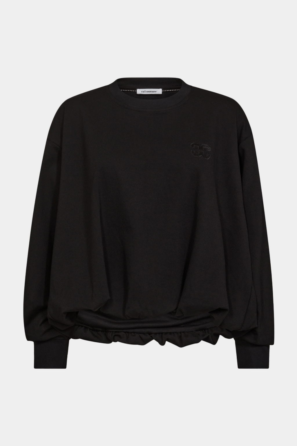 sweat, sweatshirt, sort, black, ballon, balloon, rib, rundhals, blød, Fin, smuk, elegant, klassisk, feminin, pæn, rå, cool, sej, unik, musthave, hverdag, fest 