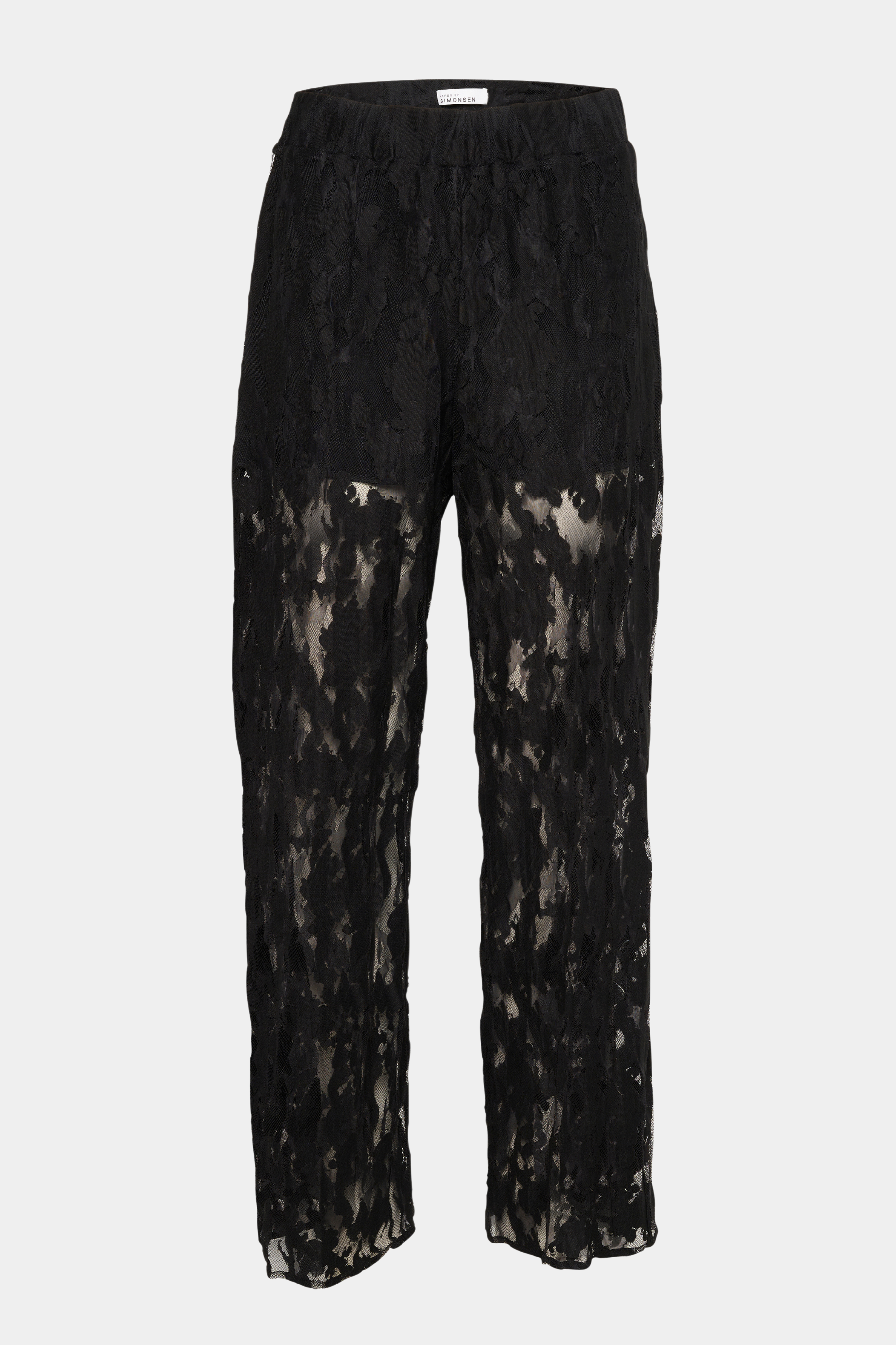 pant, buks, vidde, bred, wide, løs, loose, shorts, long, lang, blonde, lace, broderi, sort, black, transparent, see through, gennemsigtig, elegant, fin, feminin, hverdag, fest, kvinde, dame, woman