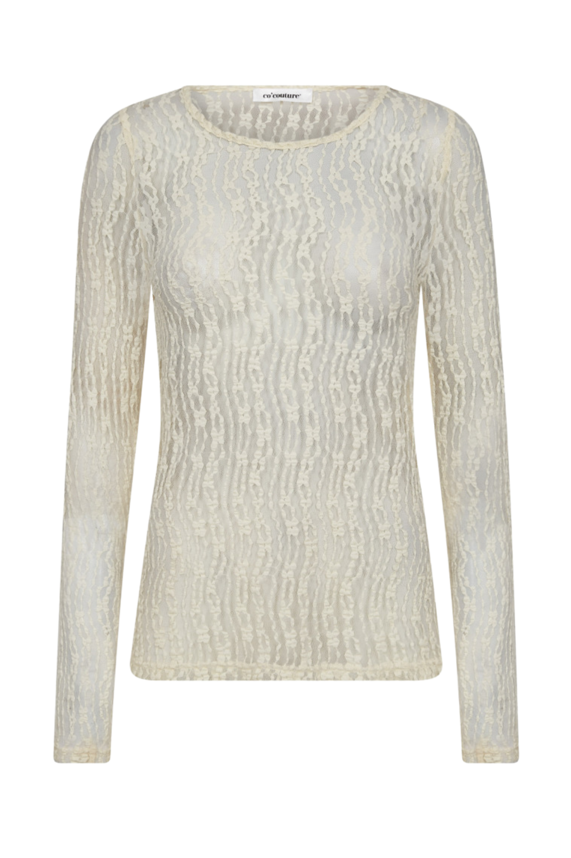 Bluse, top, overdel, blonde, mesh, råhvid, creme, gennemsigtig, transarent, Fin, smuk, elegant, klassisk, staple, feminin, pæn, rå, cool, sej, unik, musthave, hverdag, fest, kvinde, dame, woman
