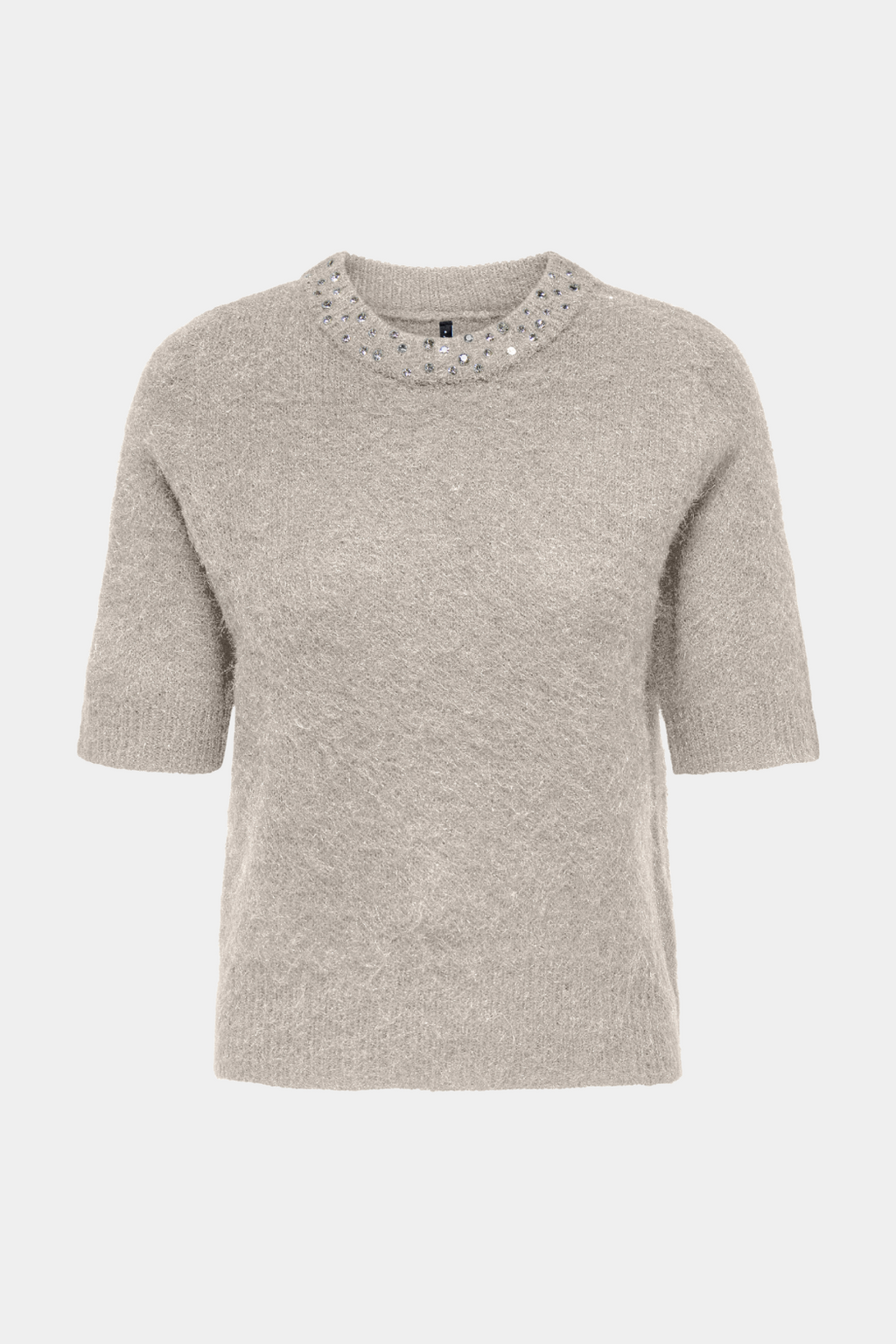 strik, knit, bluse, trøje, beige, sten, rhinesten, glimmer, glitter, varm, blød, Fin, smuk, elegant, klassisk, staple, feminin, pæn, rå, cool, sej, unik, musthave, hverdag, fest, kvinde, dame, woman

