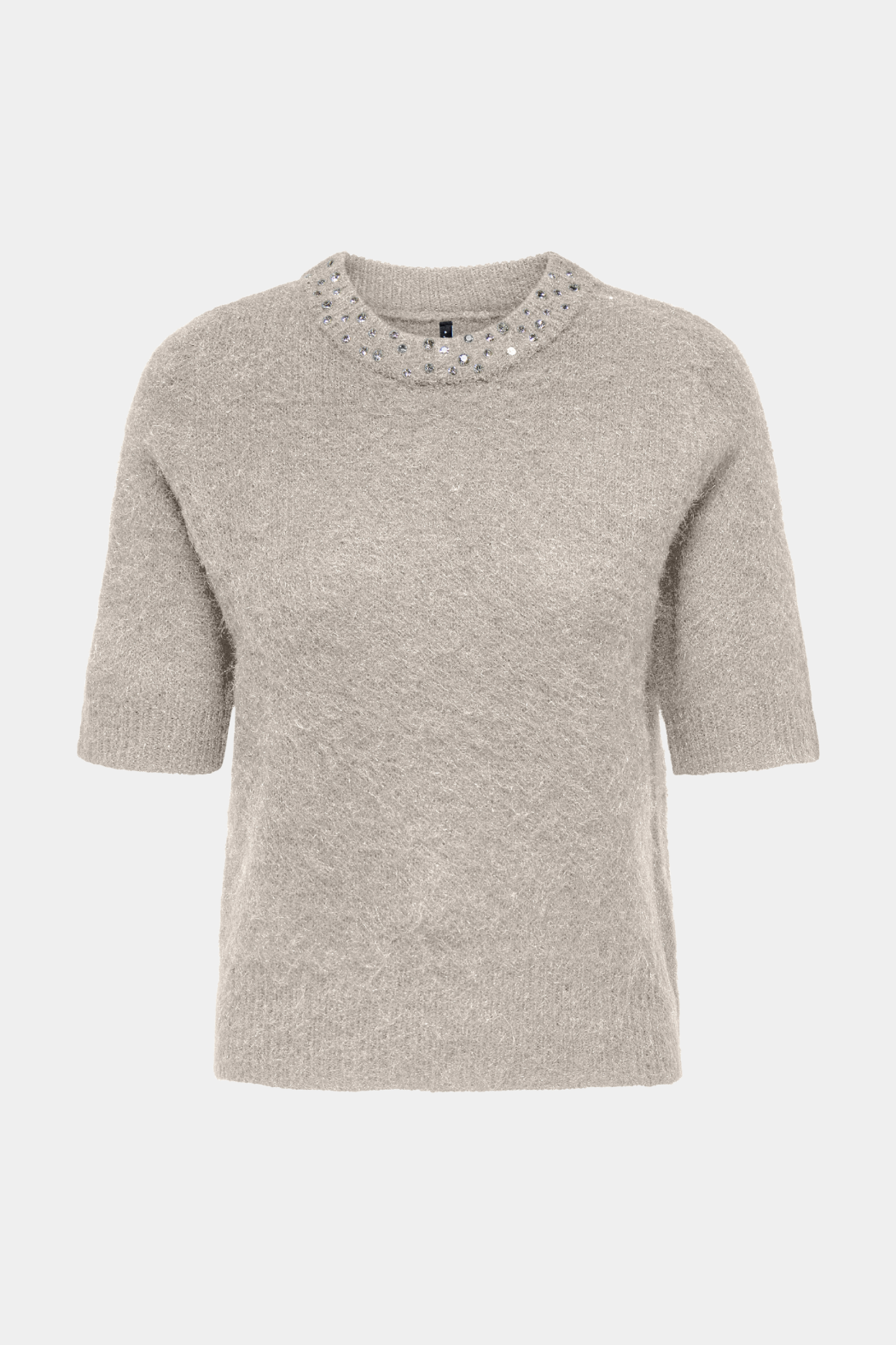 strik, knit, bluse, trøje, beige, sten, rhinesten, glimmer, glitter, varm, blød, Fin, smuk, elegant, klassisk, staple, feminin, pæn, rå, cool, sej, unik, musthave, hverdag, fest, kvinde, dame, woman
