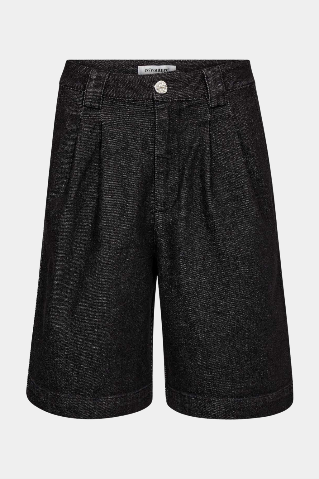 shorts, lange, denim, sort, melange, læg, knap, blød, Fin, smuk, elegant, klassisk, staple, feminin, pæn, rå, cool, sej, unik, musthave, hverdag, fest, kvinde, dame, woman
