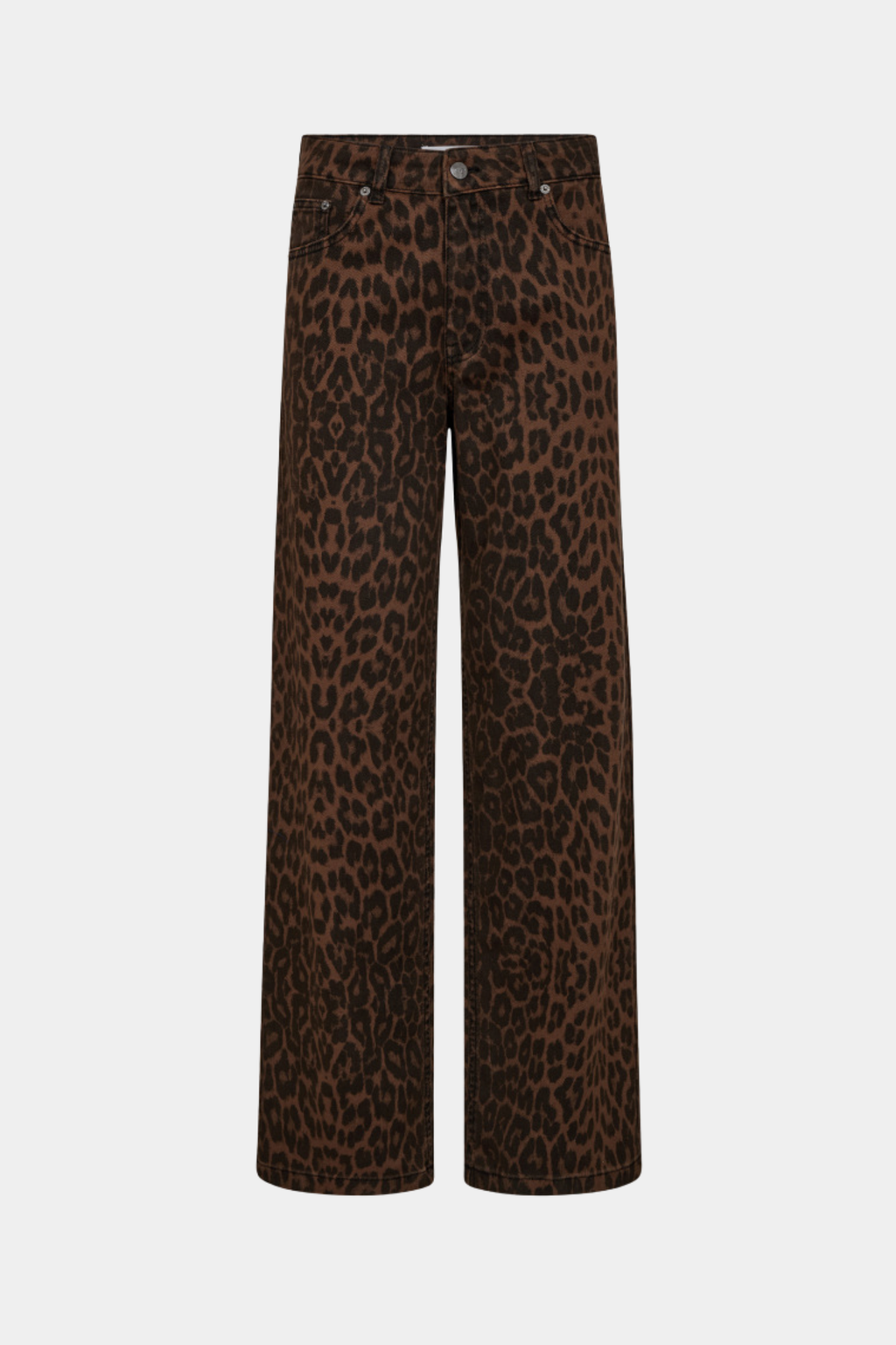 jeans, bukser, pants, leo, leopard, print, brun, vidde, bredde, Fin, smuk, elegant, klassisk, staple, feminin, pæn, rå, cool, sej, unik, musthave, hverdag, fest, kvinde, dame, woman
