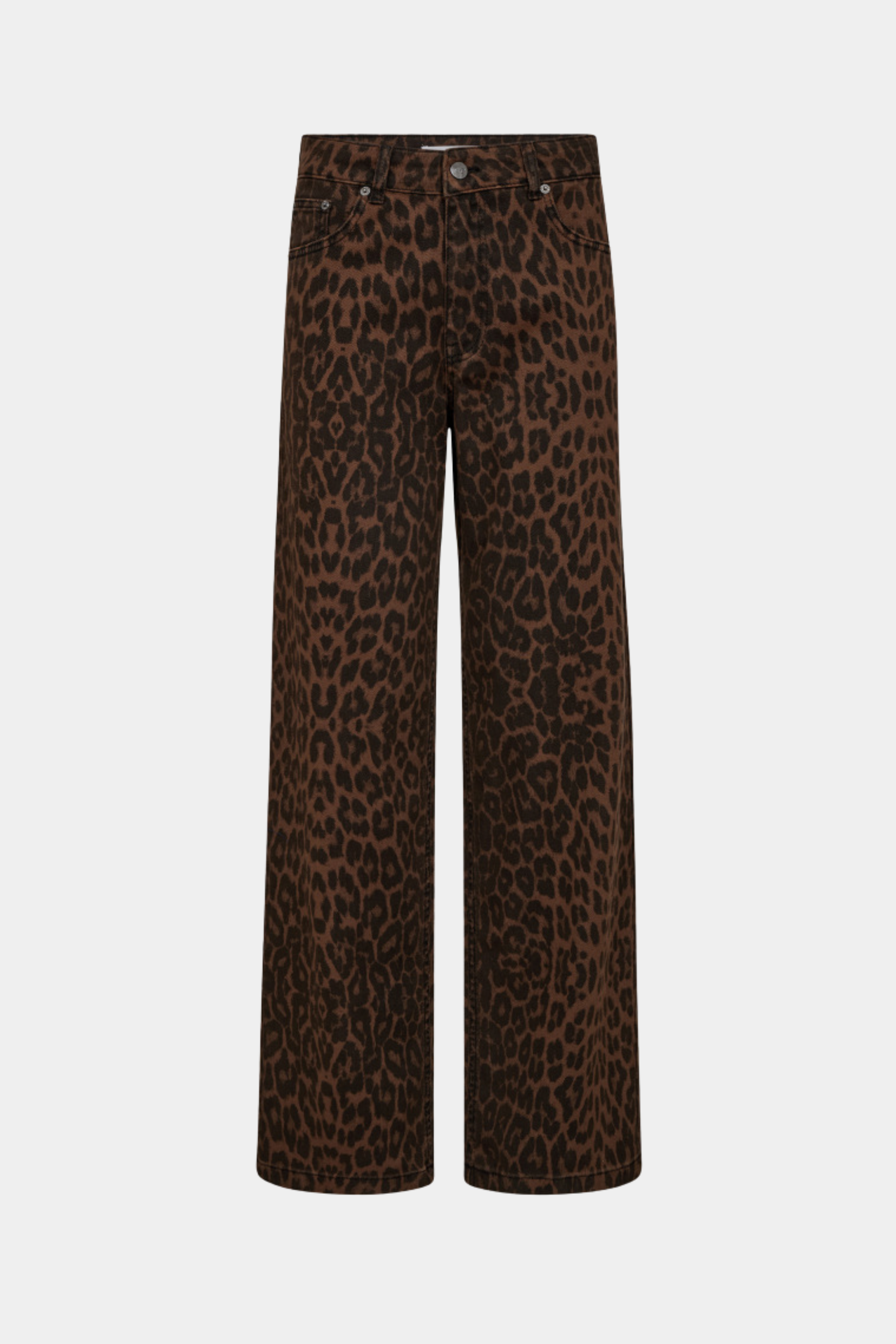jeans, bukser, pants, leo, leopard, print, brun, vidde, bredde, Fin, smuk, elegant, klassisk, staple, feminin, pæn, rå, cool, sej, unik, musthave, hverdag, fest, kvinde, dame, woman
