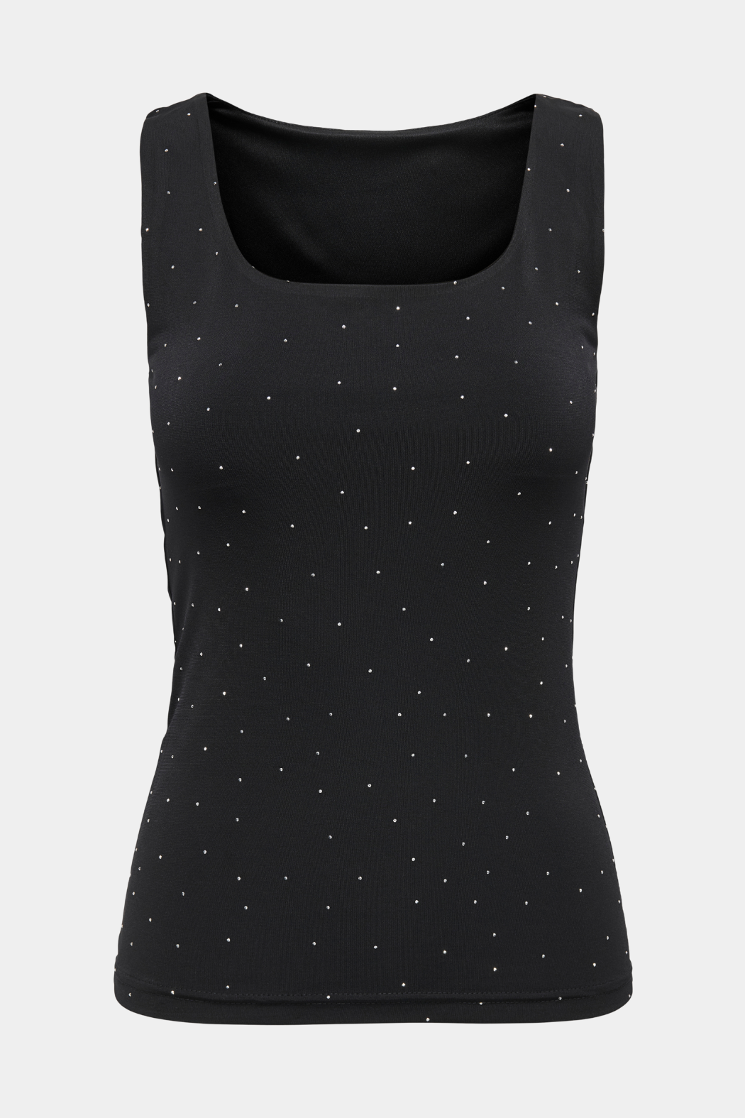 top, overdel, 2way, vendbar, sort, glat, sten, rhinsten, glimmer, glitter, Fin, smuk, elegant, klassisk, staple, feminin, pæn, rå, cool, sej, unik, musthave, hverdag, fest, kvinde, dame, woman
