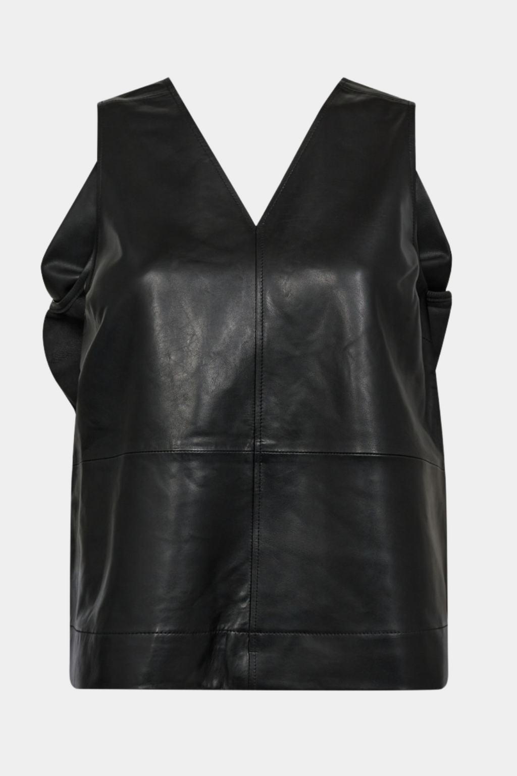 top, skind, læder, leather, sløjfe, bow, blød,  Fin, smuk, elegant, klassisk, staple, feminin, pæn, rå, cool, sej, unik, musthave, hverdag, fest, kvinde, dame, woman
