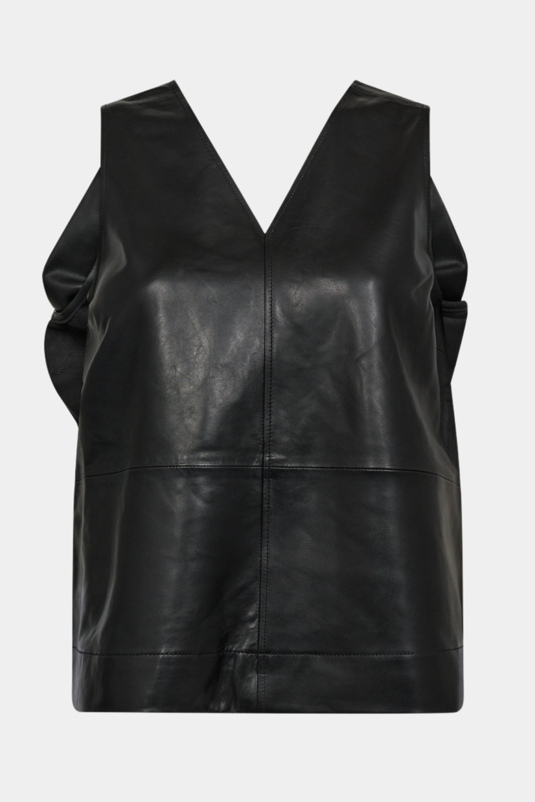 top, skind, læder, leather, sløjfe, bow, blød,  Fin, smuk, elegant, klassisk, staple, feminin, pæn, rå, cool, sej, unik, musthave, hverdag, fest, kvinde, dame, woman

