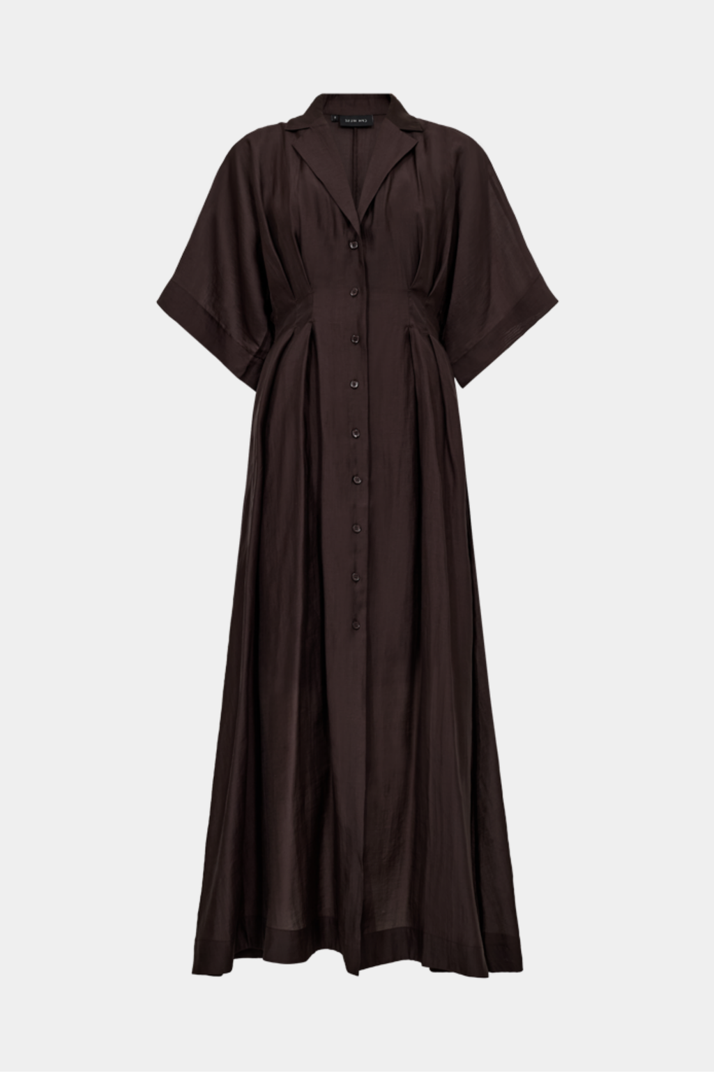 kjole, dress, maxi, hør, brun, brown, mørkebrun, lang, Fin, smuk, elegant, klassisk, staple, feminin, pæn, rå, cool, sej, unik, musthave, hverdag, fest, kvinde, dame, woman
