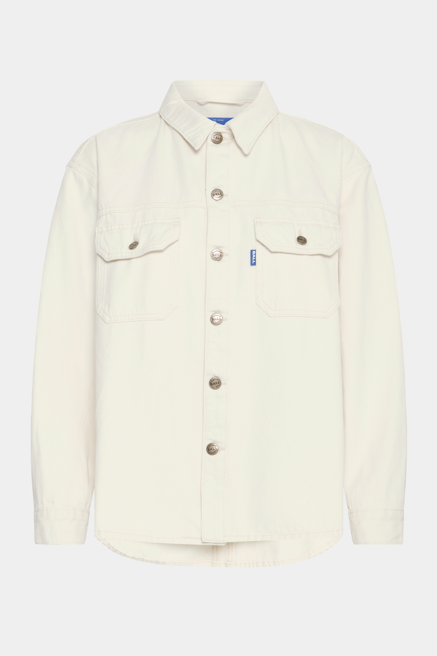 skjorte, shirt, overshirt, denim, cowboy, cowboyjakke, knapper, hvid, råhvid, offwhite, ecry, knækket hvid, Fin, smuk, elegant, klassisk, feminin, pæn, rå, cool, sej, unik, musthave, hverdag, fest, overshirt, jakke, kvinde, dame, woman, unisex