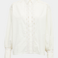 skjorte, bluse, blouse, shirt, skjortebluse, hvid, white, elegant, fin, feminin, flæser, blonder, lace, langærmet, bomuld, cotton, crispy, soft, blød, strygefri, krave, Copenhagen muse, Malene Birger, hverdag, fest, kvinde, dame, woman, business, classic, staple