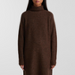 PCEllen ls high neck knit dress, chicory coffeee