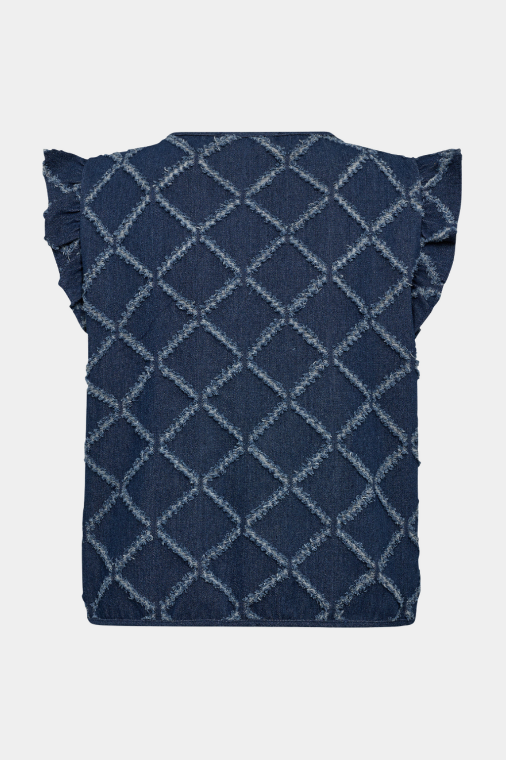 MilanCC denim frill vest
