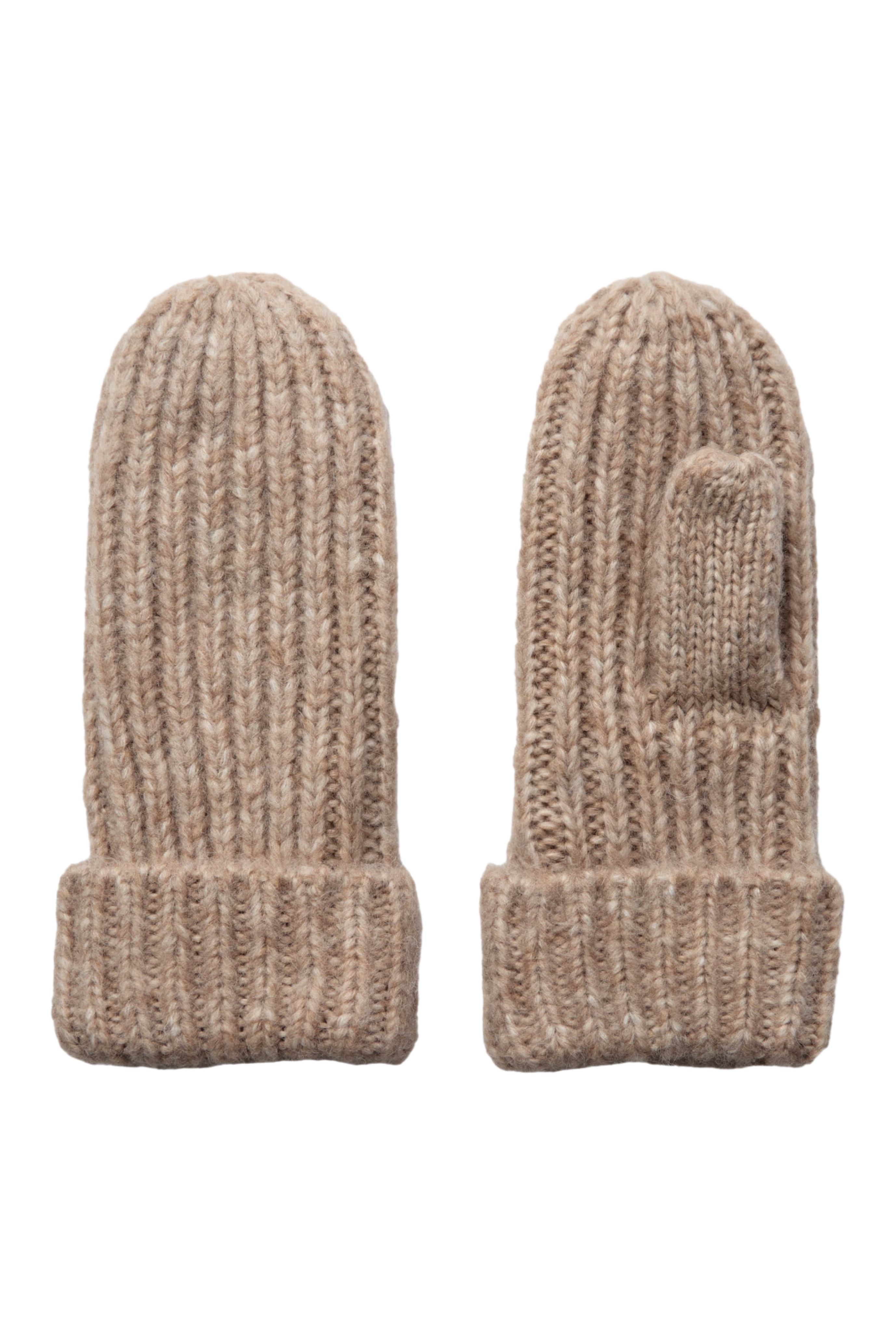 Fin, smuk, elegant, klassisk, staple, feminin, pæn, rå, cool, sej, unik, musthave, hverdag, fest, kvinde, dame, woman, vanter, gloves, mittens, luffer, strik, knit, strikluffer, strikvanter, chunky, meleret, melange, warm, varm, foret, blød, soft, beige