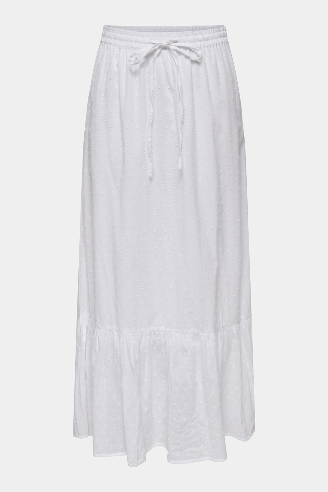 nederdel, skirt, lang, boheme, prikker, bomber, elastik, bindebånd, flæse, Fin, smuk, elegant, klassisk, staple, feminin, pæn, rå, cool, sej, unik, musthave, hverdag, fest, kvinde, dame, woman
