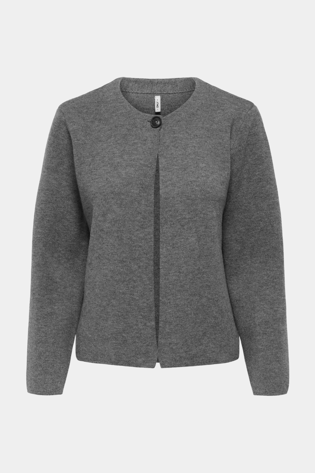 cardigan, trøje, bluse, knap, grå, grey, melange, Fin, smuk, elegant, klassisk, staple, feminin, pæn, rå, cool, sej, unik, musthave, hverdag, fest, kvinde, dame, woman
