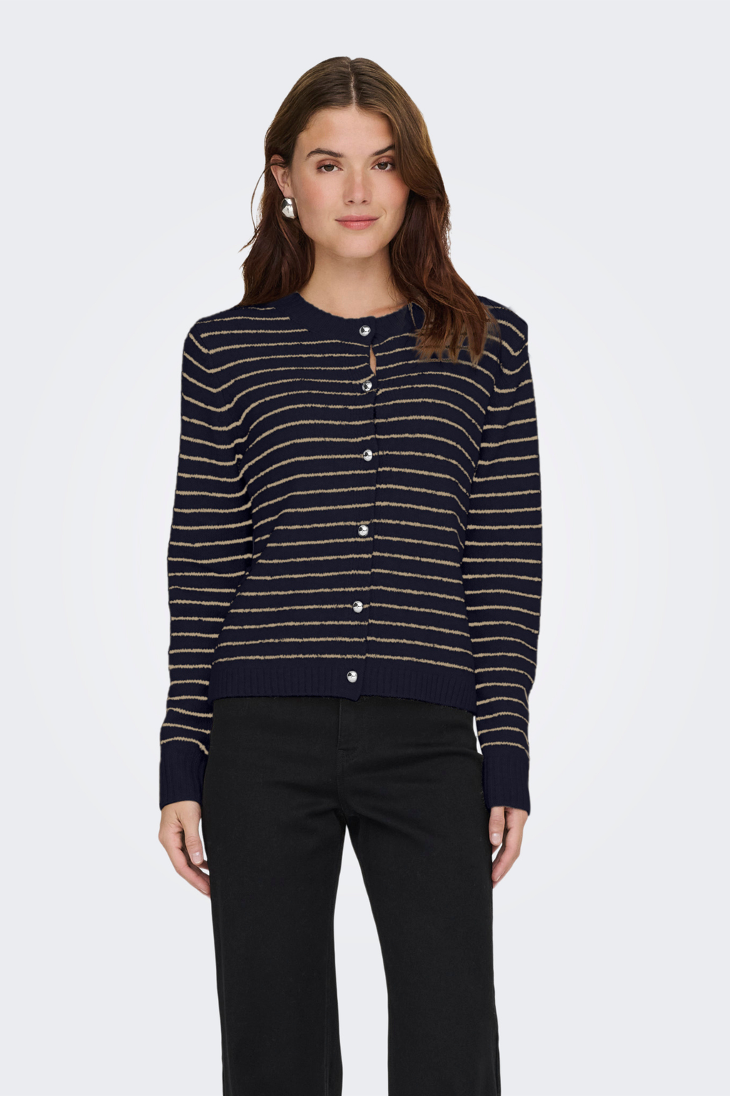Forudbestilling - ONLChester life LS stripe cardigan CC knit