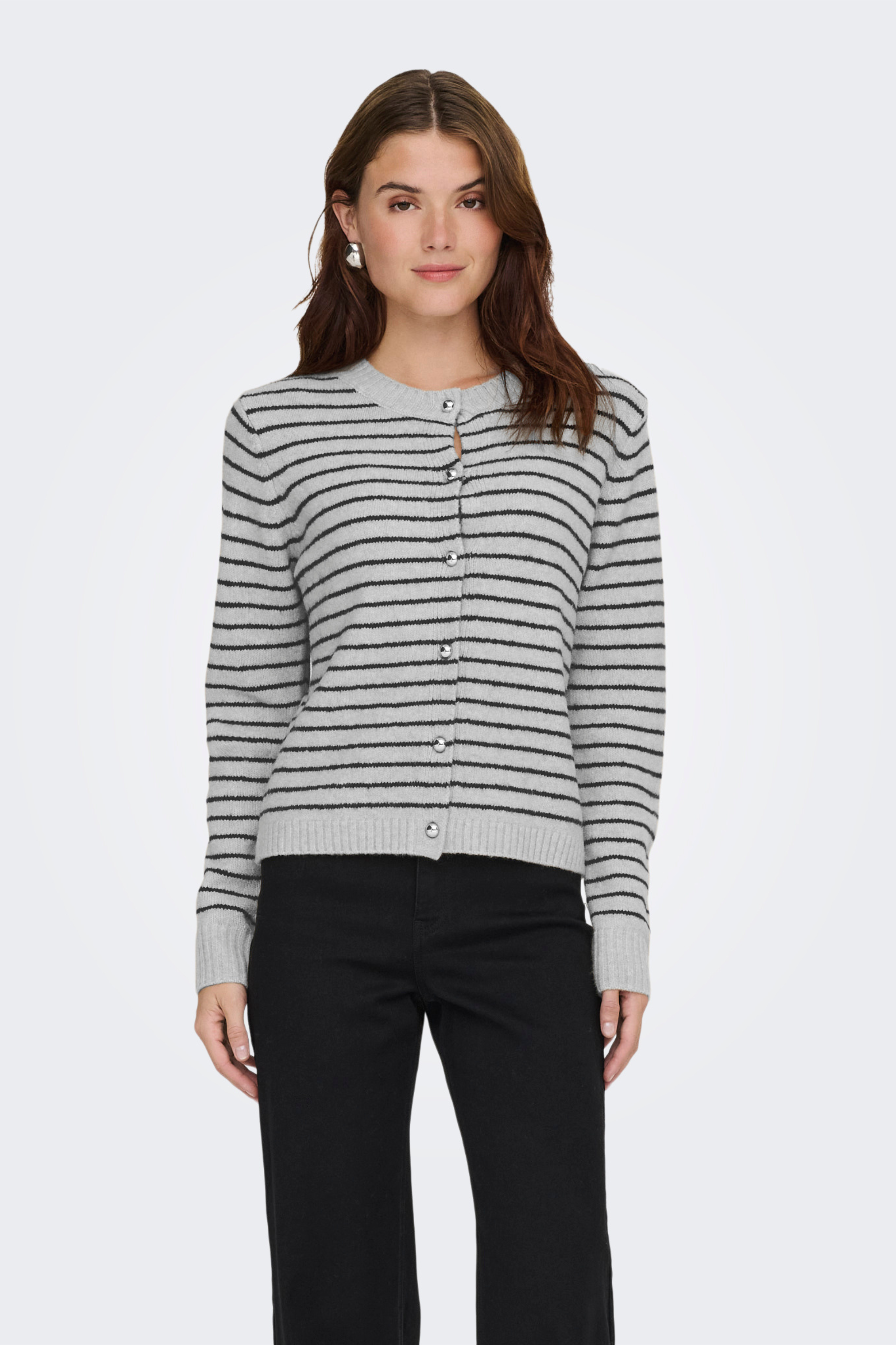 Forudbestilling - ONLChester life LS stripe cardigan CC knit