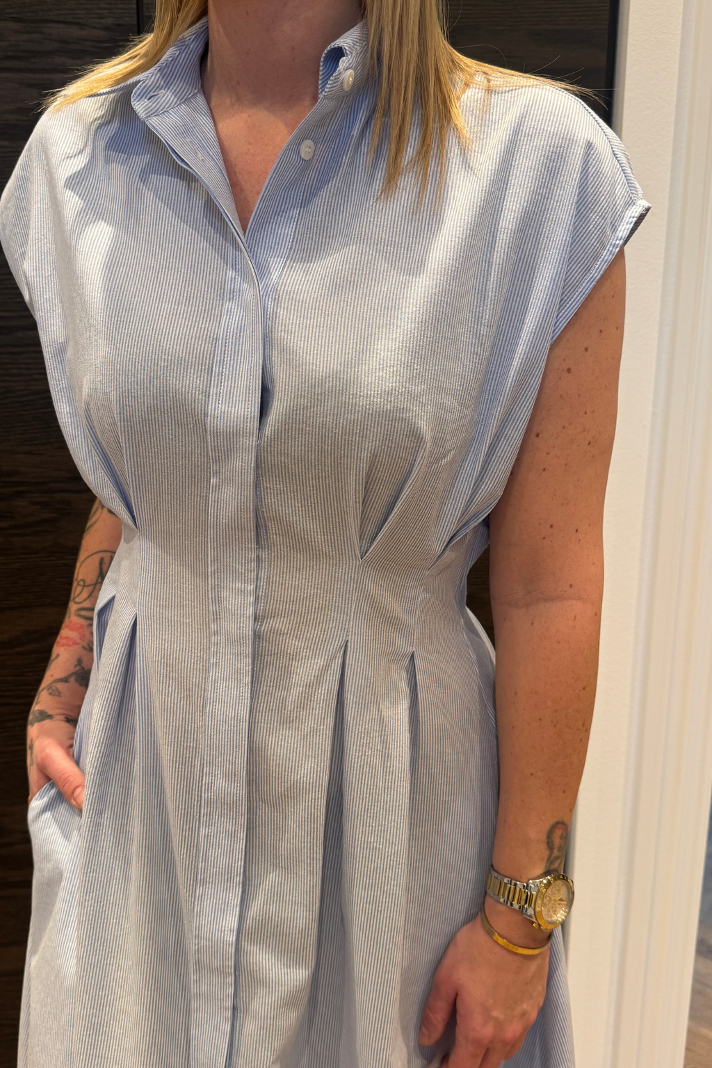 Jamie crisp summer shirting dress