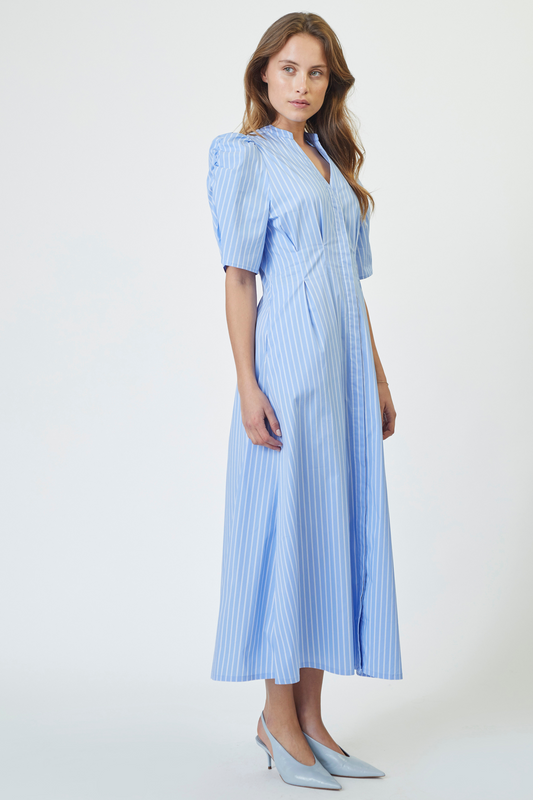 Forudbestilling - MicaCC stripe pleat dress