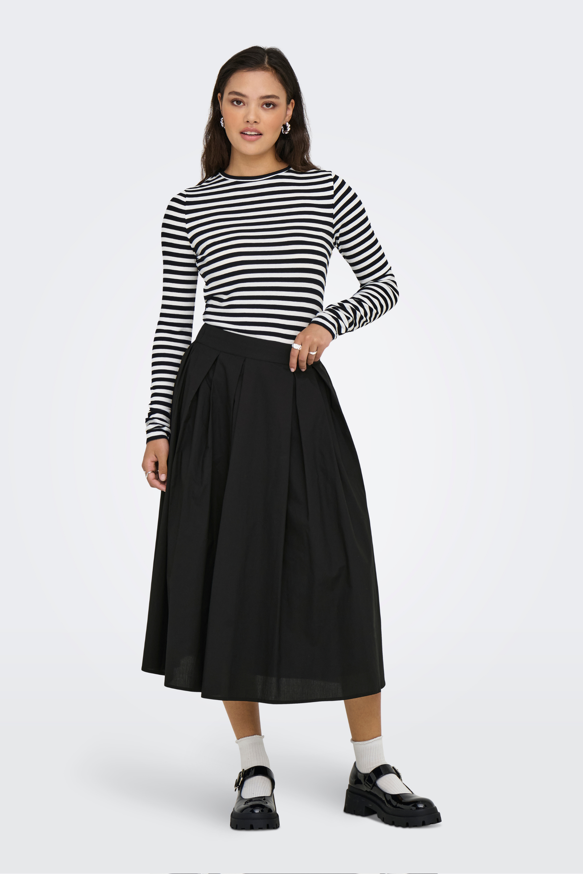 Forudbestilling - ONLMaila long pleat skirt