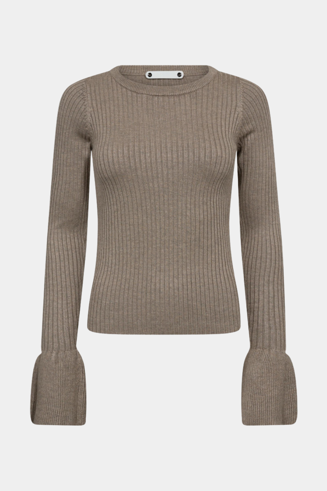 strik, knit, bluse, beige, rib, tætsiddende, Fin, smuk, elegant, klassisk, staple, feminin, pæn, rå, cool, sej, unik, musthave, hverdag, fest, kvinde, dame, woman
