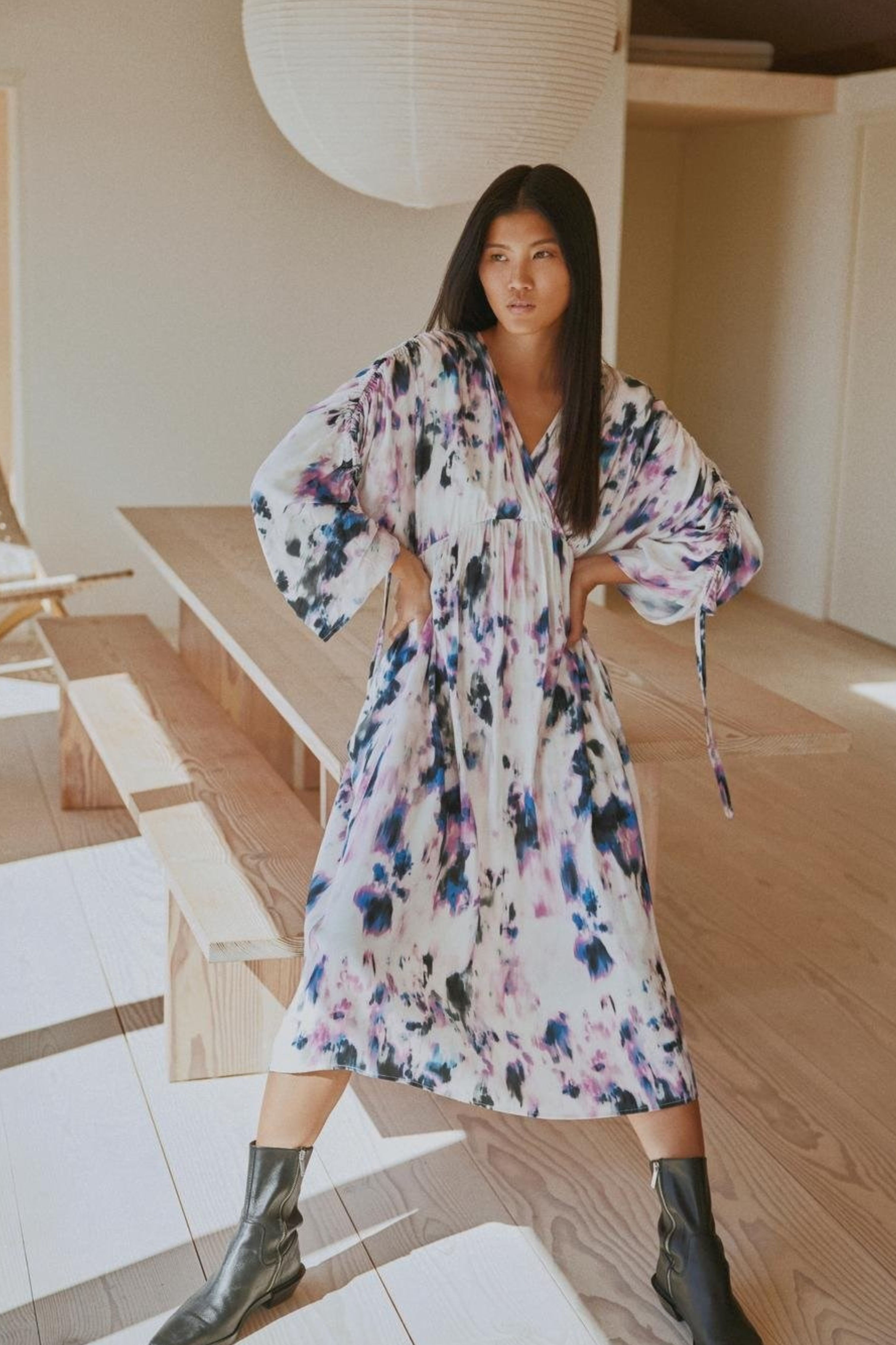 VIMatea 3/4 sleeve midi dress