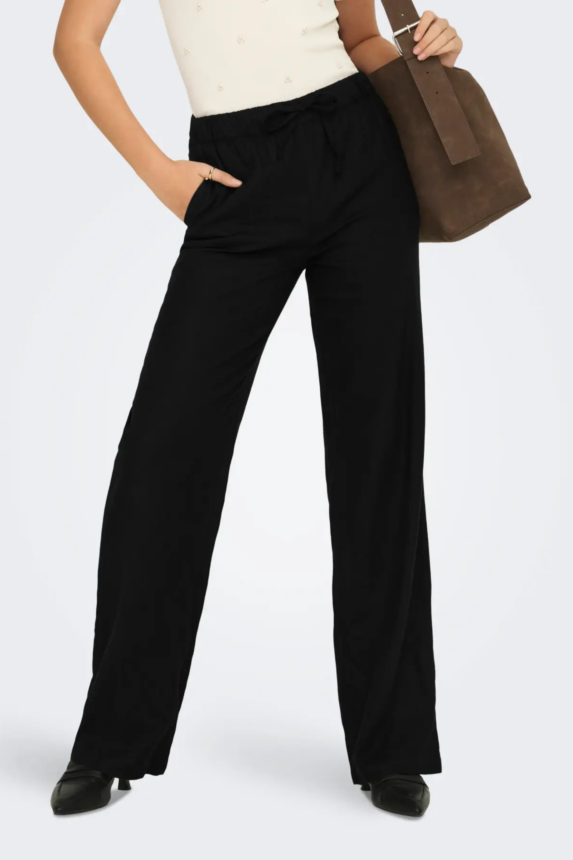 ONLGoa MW linen pull-up pant