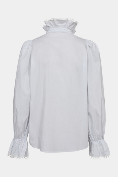 CoCC crisp frill placket shirt