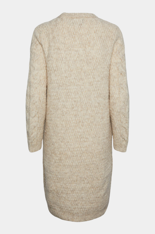 PCNina ls o-neck knit dress, birch