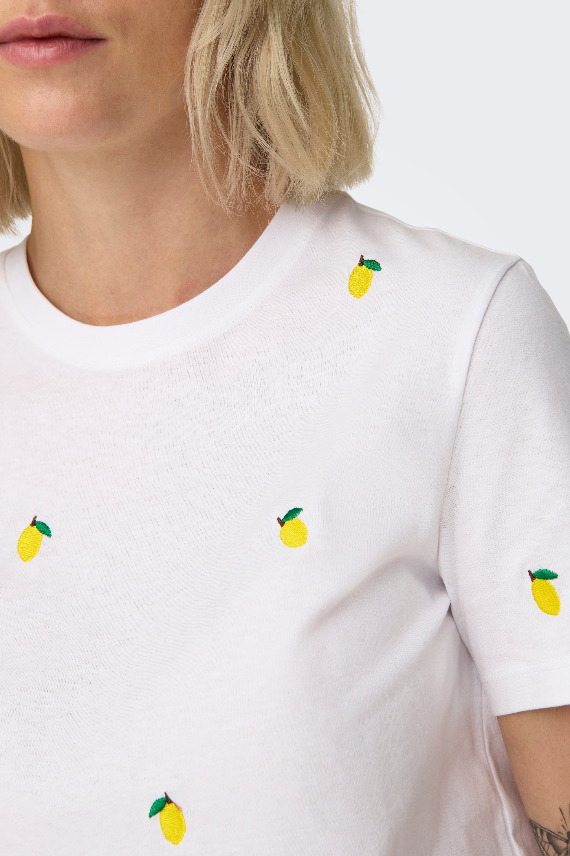 ONLKetty life S/S o-neck top | lemon