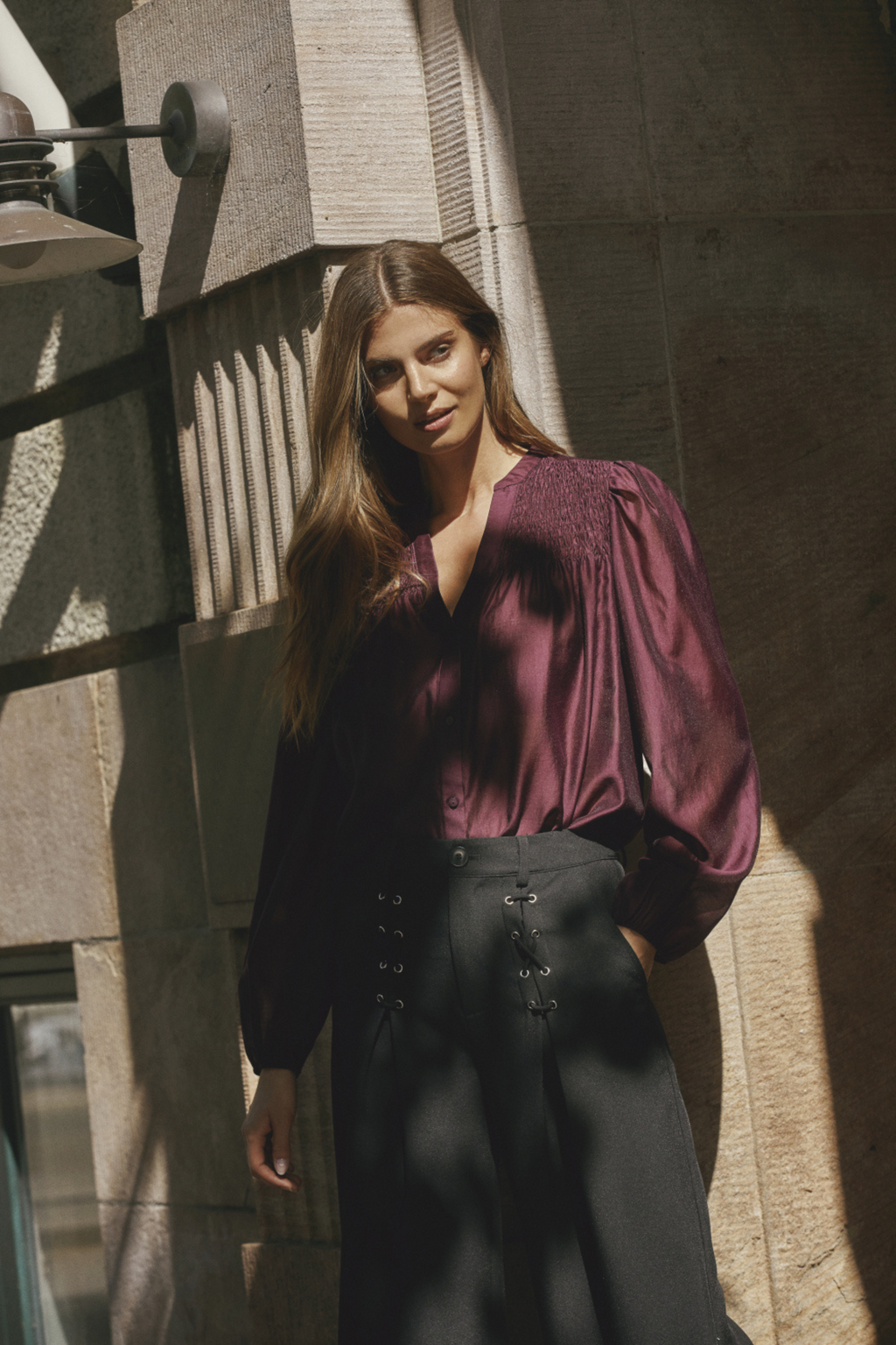 LunaCC eyelet wide pants