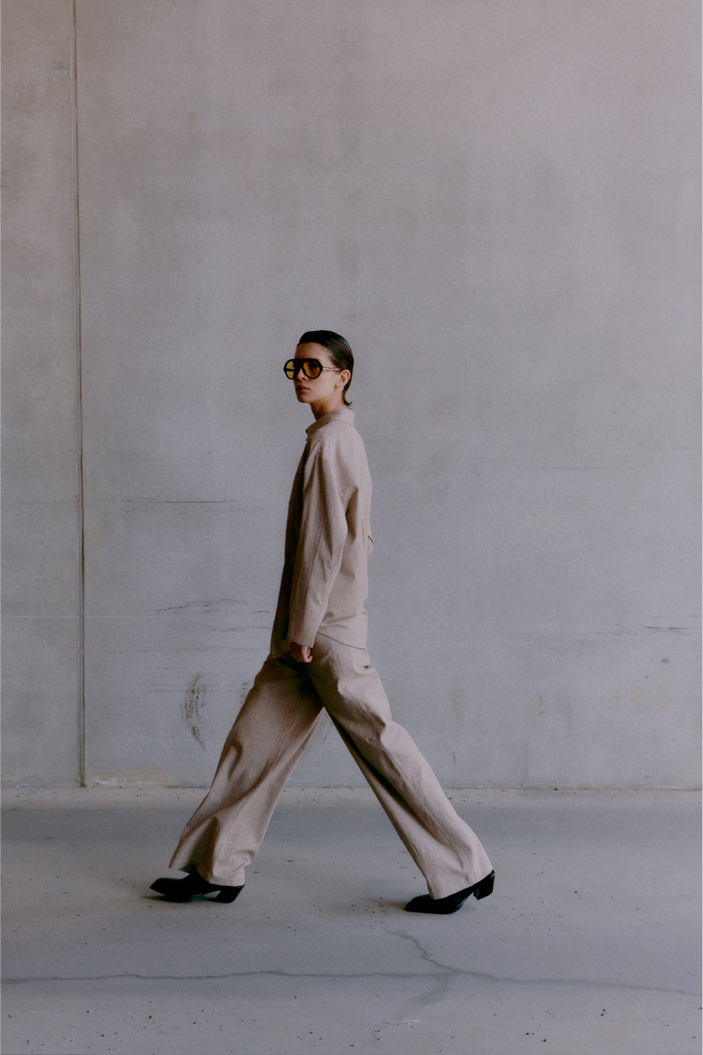 Benette striped linen pant