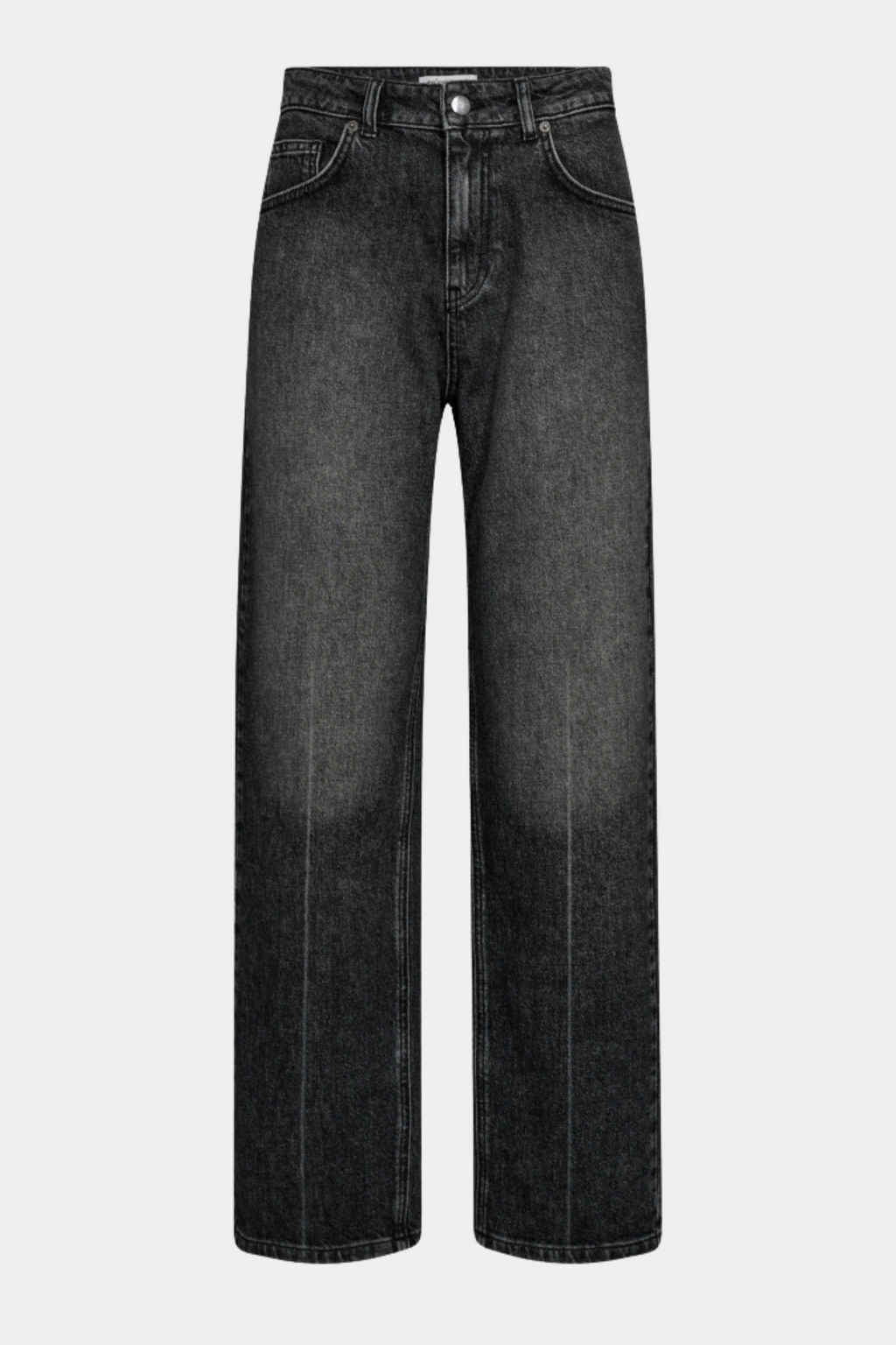 Fin, smuk, elegant, klassisk, staple, feminin, pæn, rå, cool, sej, unik, musthave, hverdag, fest, kvinde, dame, woman, jeans, buks, pant, cowboy, denim, ankellange, ankle, højtaljet, high waist, blød, soft, stretchy,s tretch, elastik, grå, grey, mørkegrå, vask, wash, washed, short, straight, løs, loose, vid, vidde, wide